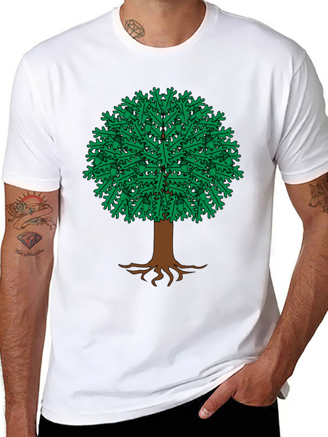 Oak Tree Graphic Tee - Nature Inspired Design