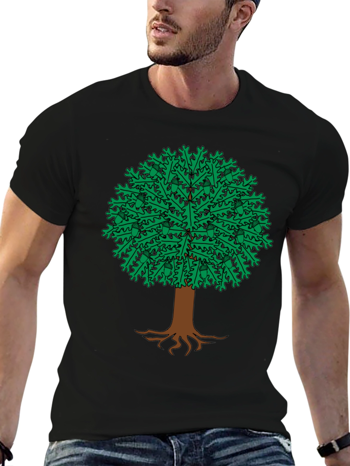 Oak Tree Graphic Tee - Nature Inspired Design