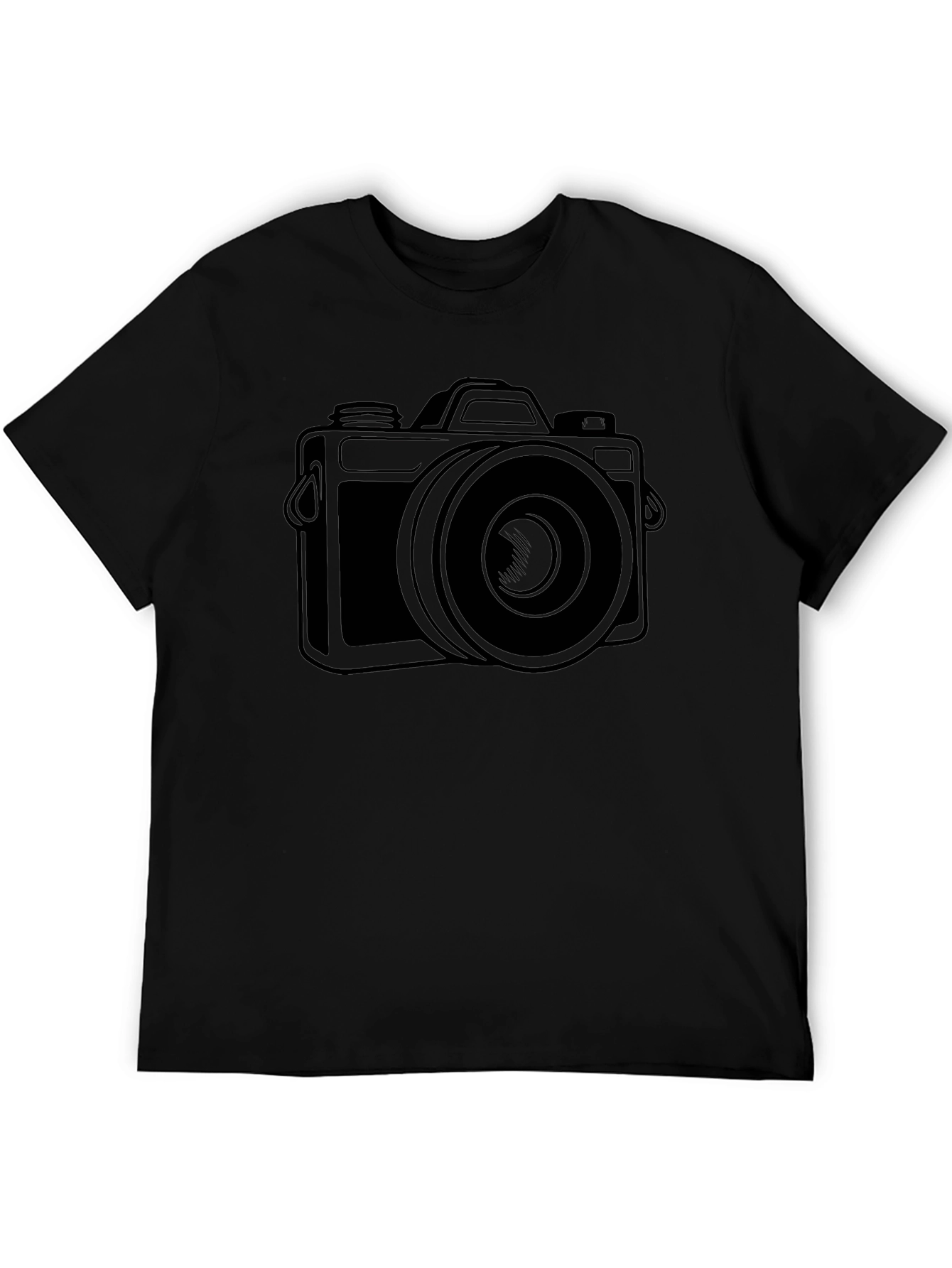 Camera Graphic T-Shirt - Black Cotton Tee
