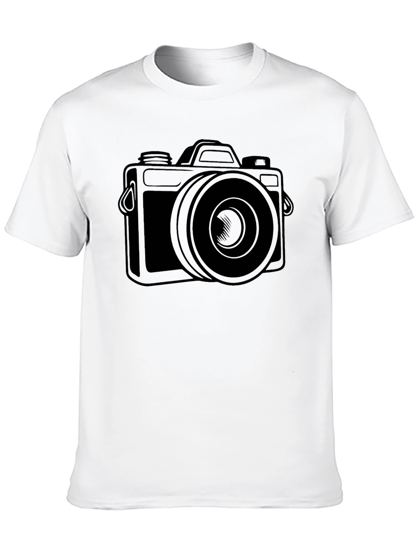 Camera Graphic T-Shirt - Black Cotton Tee