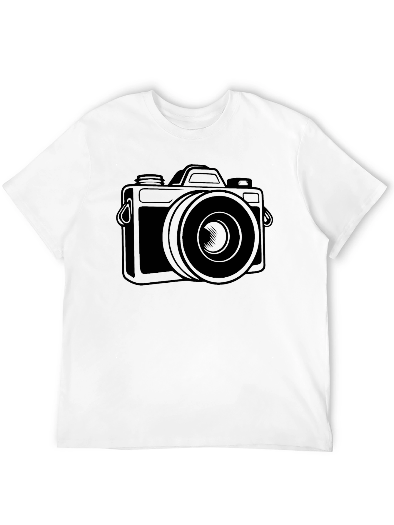 Camera Graphic T-Shirt - Black Cotton Tee