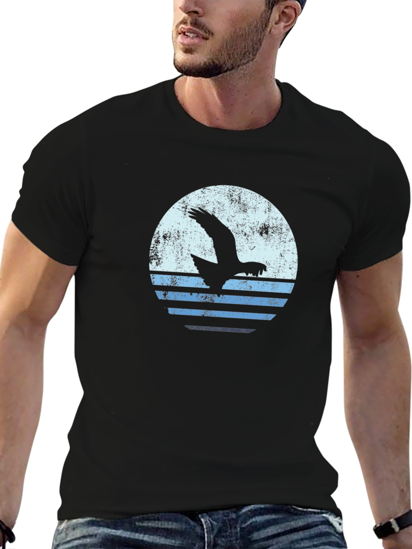 Retro Eagle Sunset Graphic Tee