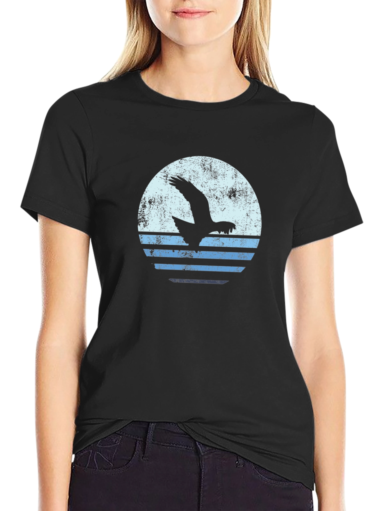 Retro Eagle Sunset Graphic Tee