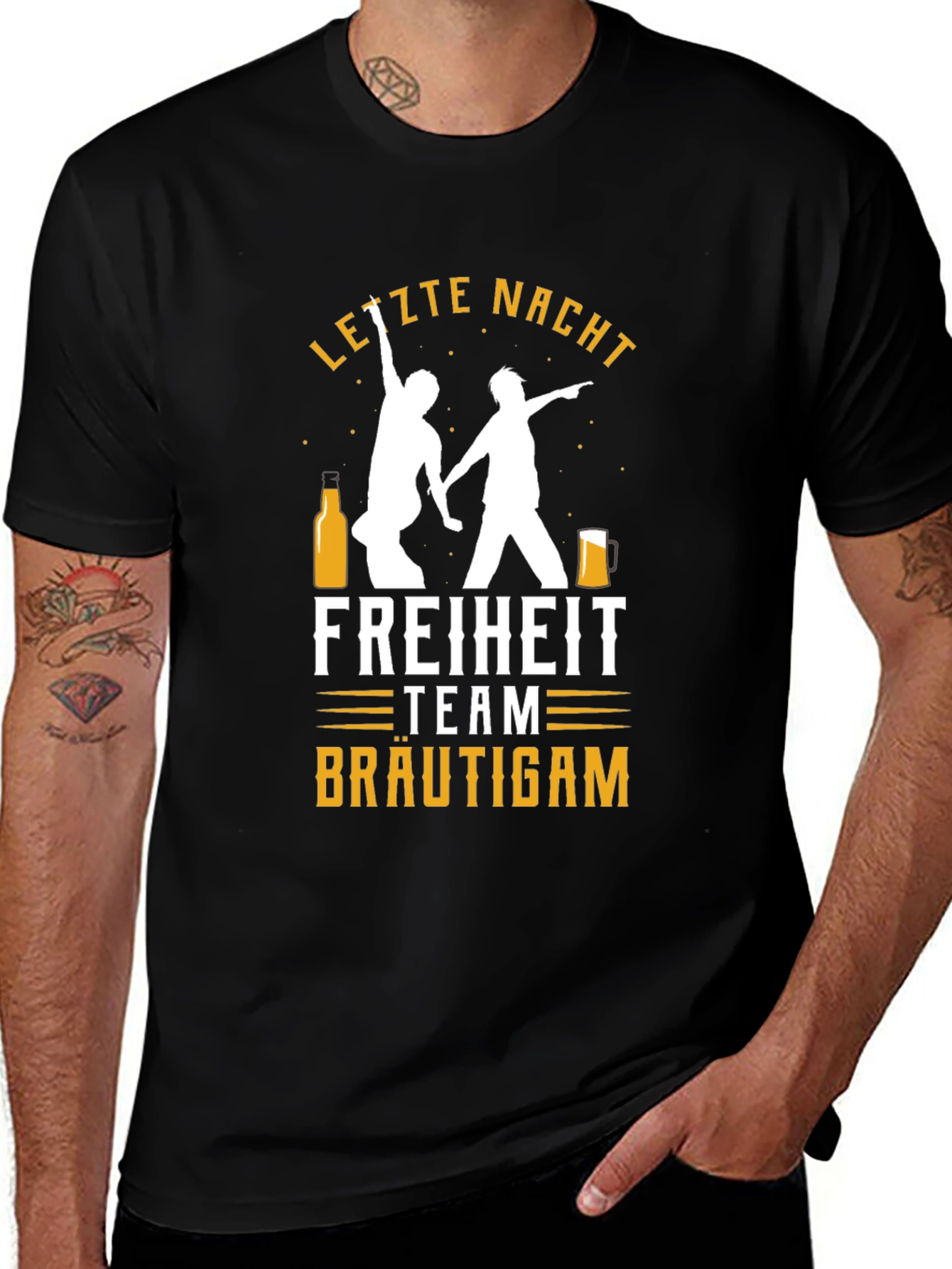 Letzte Nacht Freiheit Team Bräutigam Mens T-Shirt