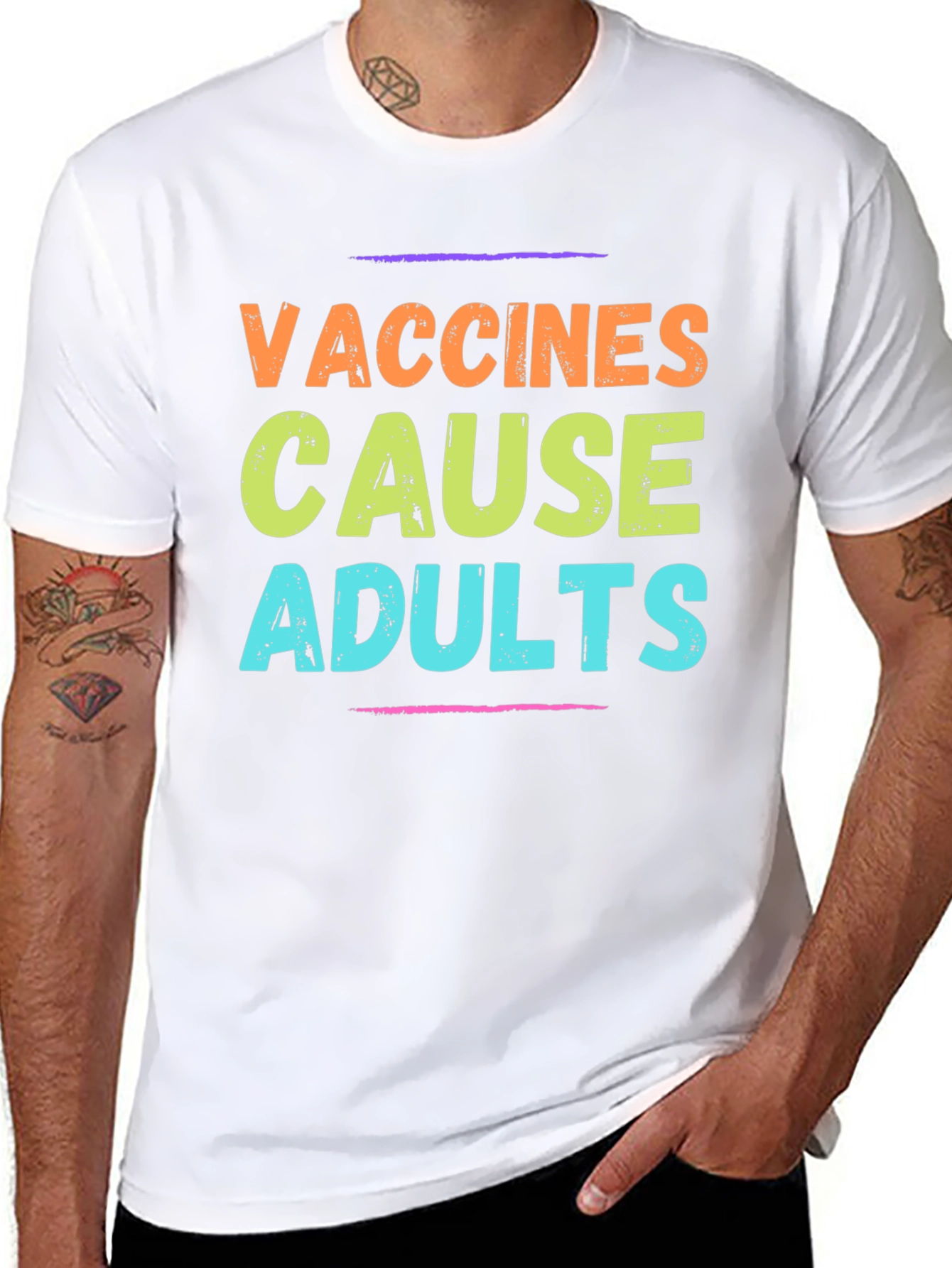 Vaccines Cause Adults T-Shirt - Funny Slogan Tee
