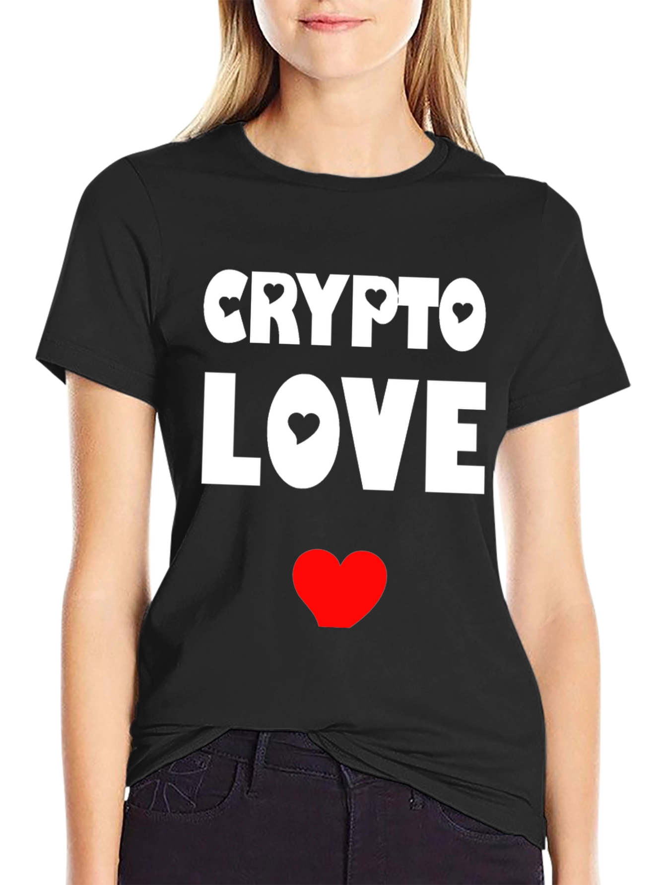 Crypto Love Black Graphic T-Shirt