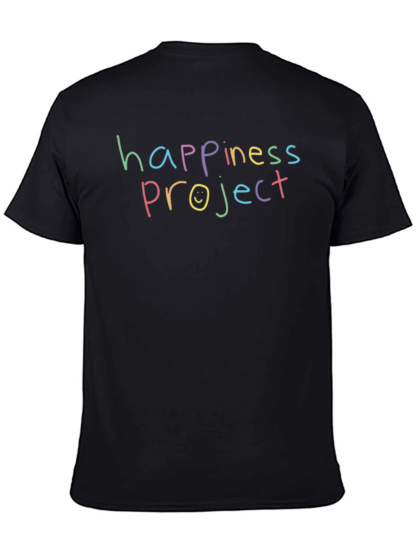 Happiness Project T-Shirt - Black Casual Tee