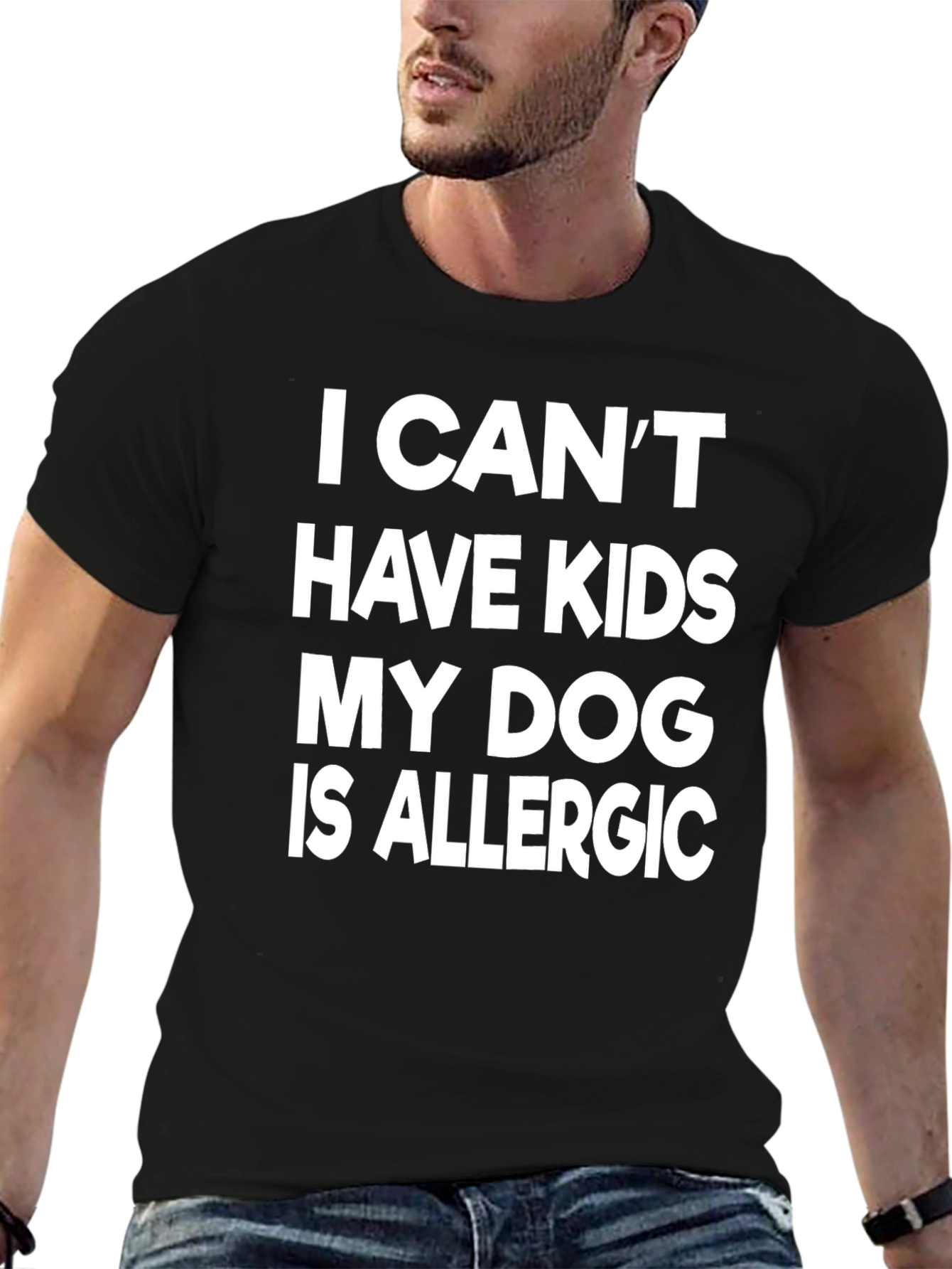 Funny Dog Allergy T-Shirt - No Kids!