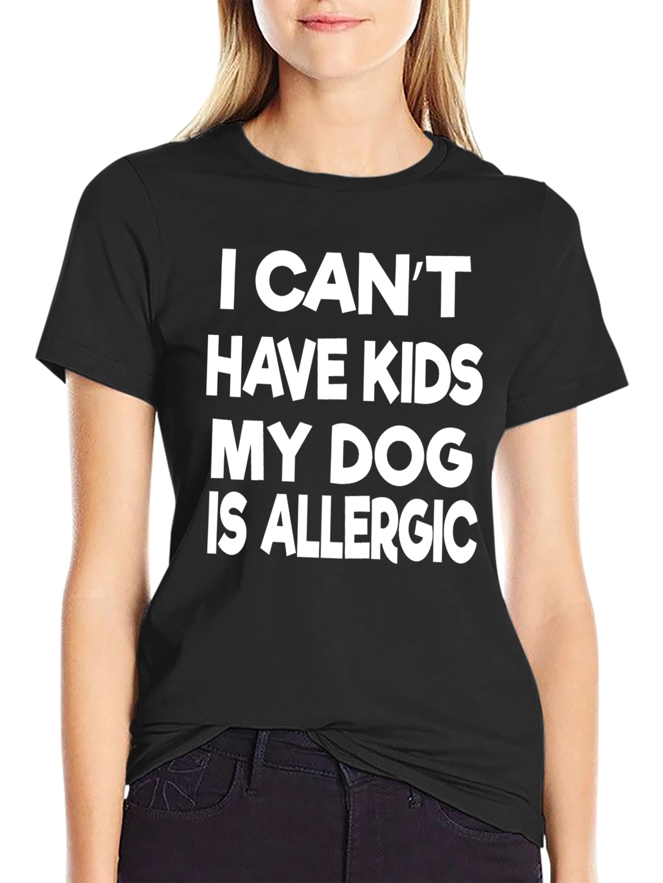 Funny Dog Allergy T-Shirt - No Kids!