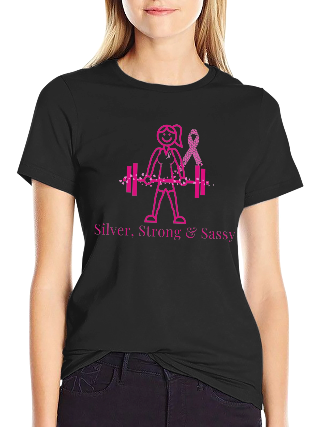 Silver Strong & Sassy Graphic Tee