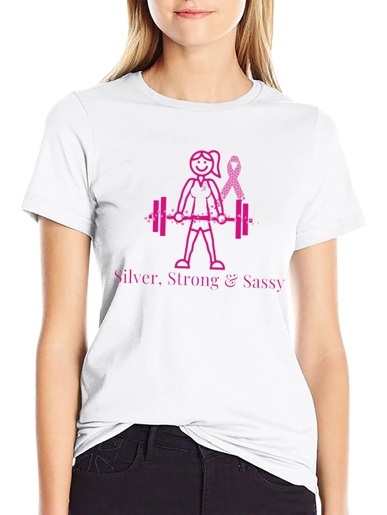 Silver Strong & Sassy Graphic Tee