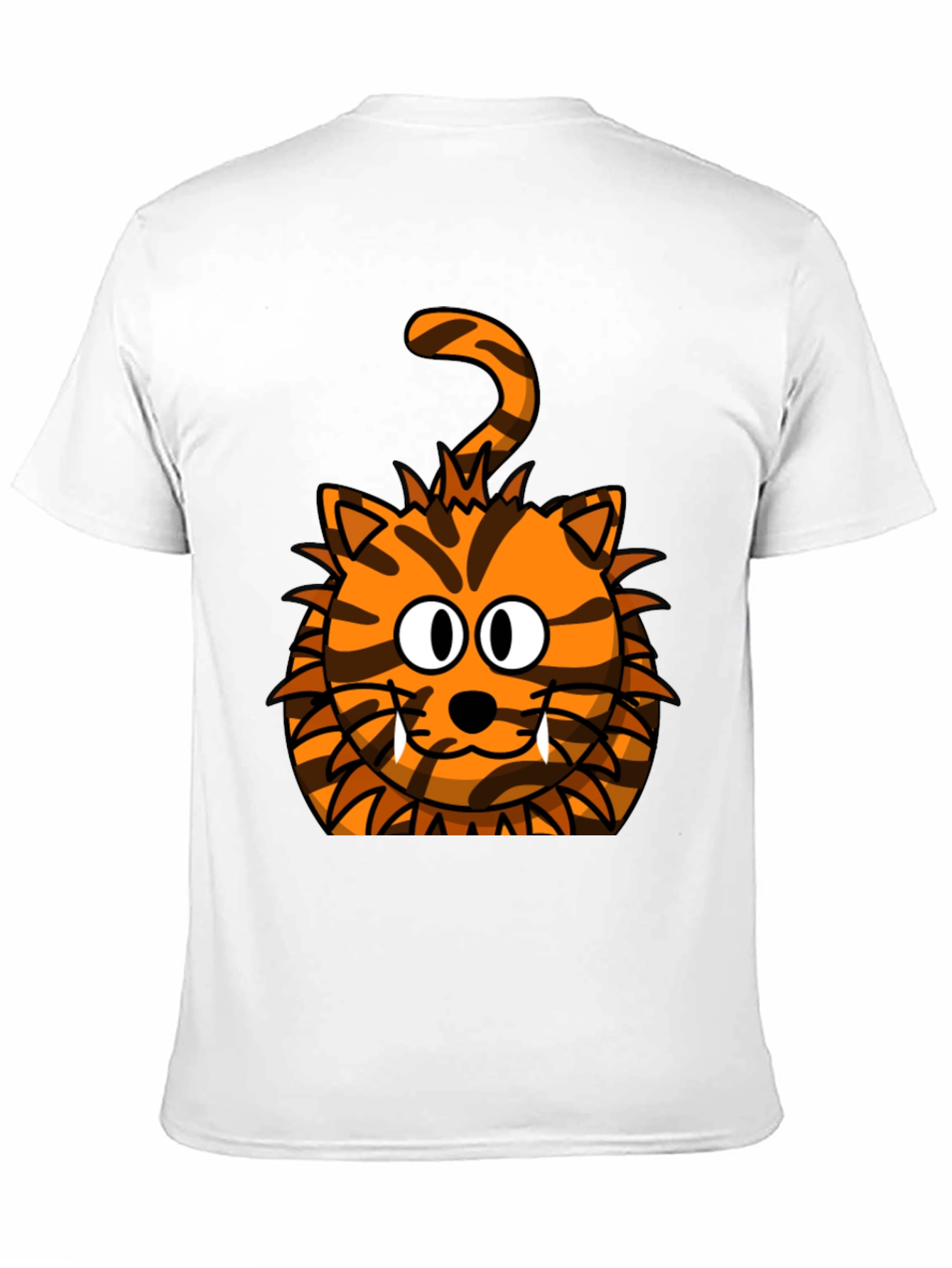 Cartoon Tiger Graphic Black T-Shirt