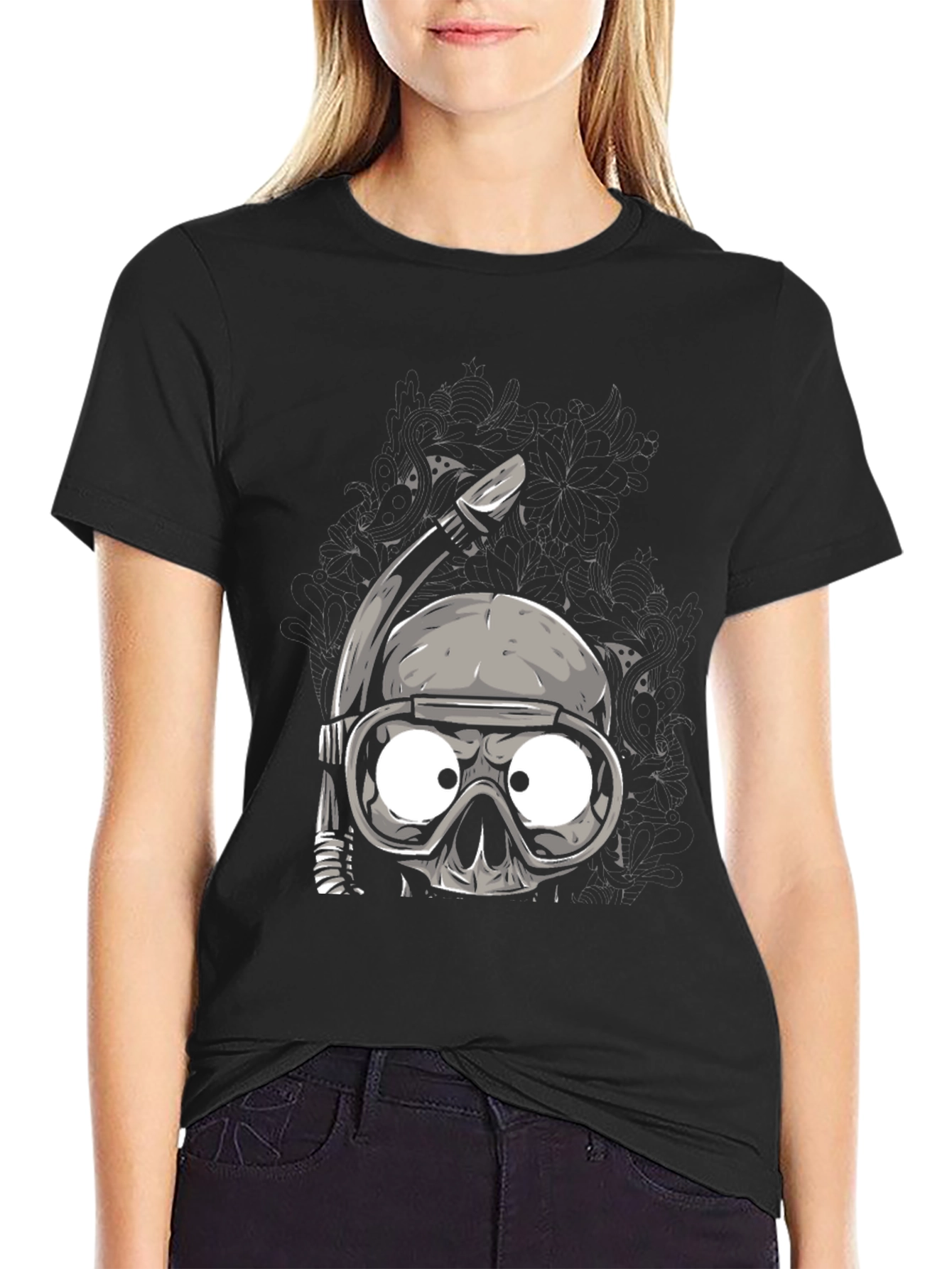Skull Snorkel Graphic T-Shirt - Unique Design