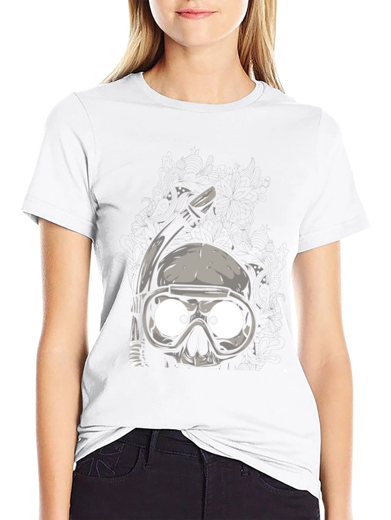 Skull Snorkel Graphic T-Shirt - Unique Design