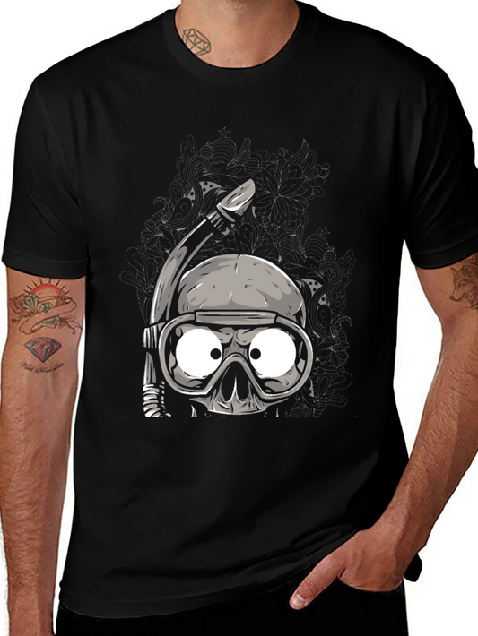 Skull Snorkel Graphic T-Shirt - Unique Design