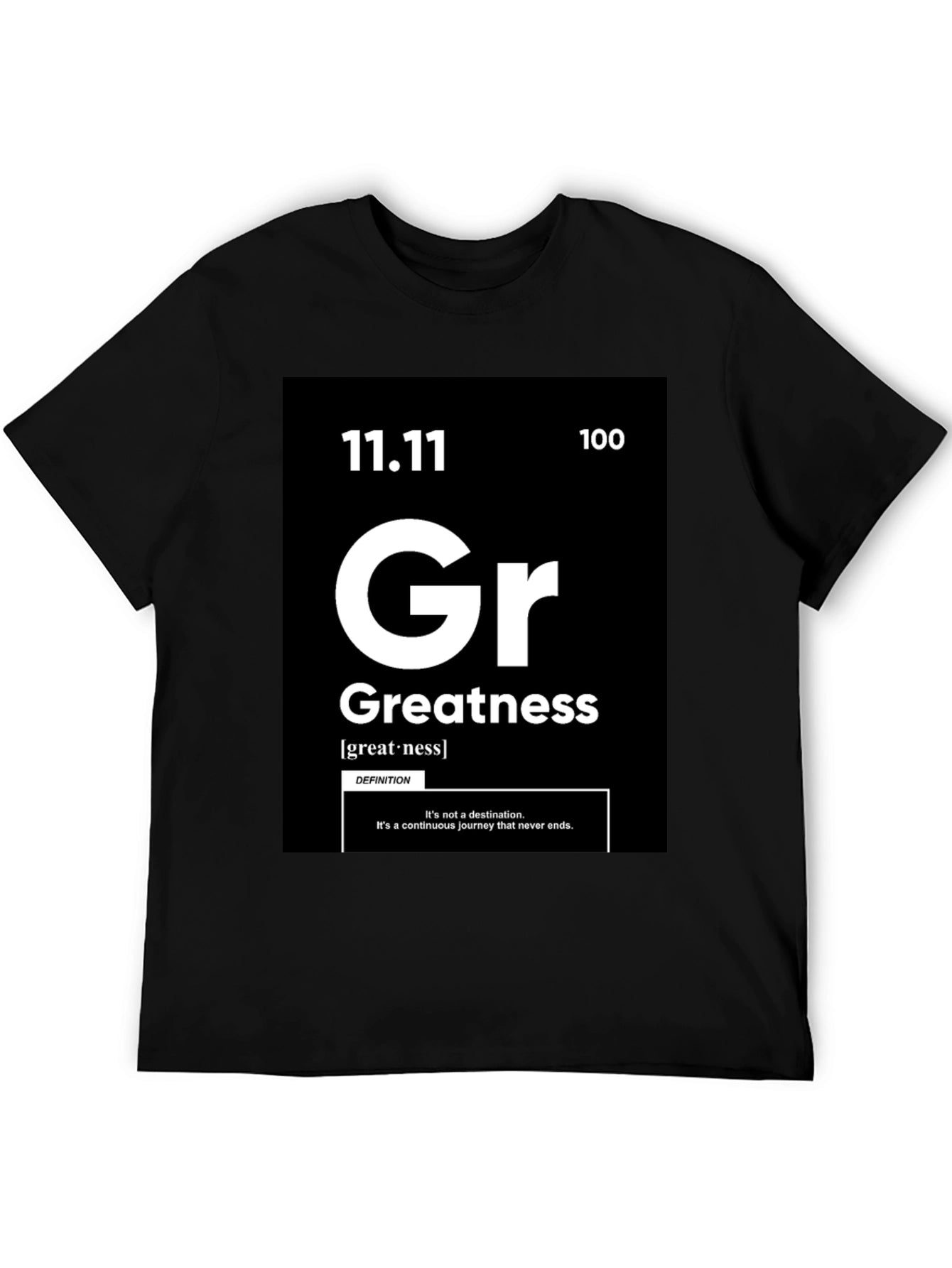 Greatness Periodic Table Style Graphic T-Shirt