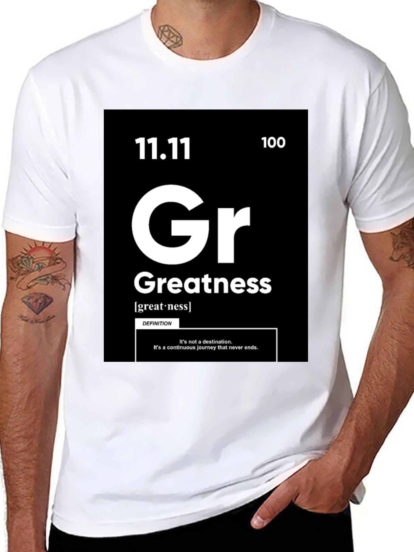 Greatness Periodic Table Style Graphic T-Shirt