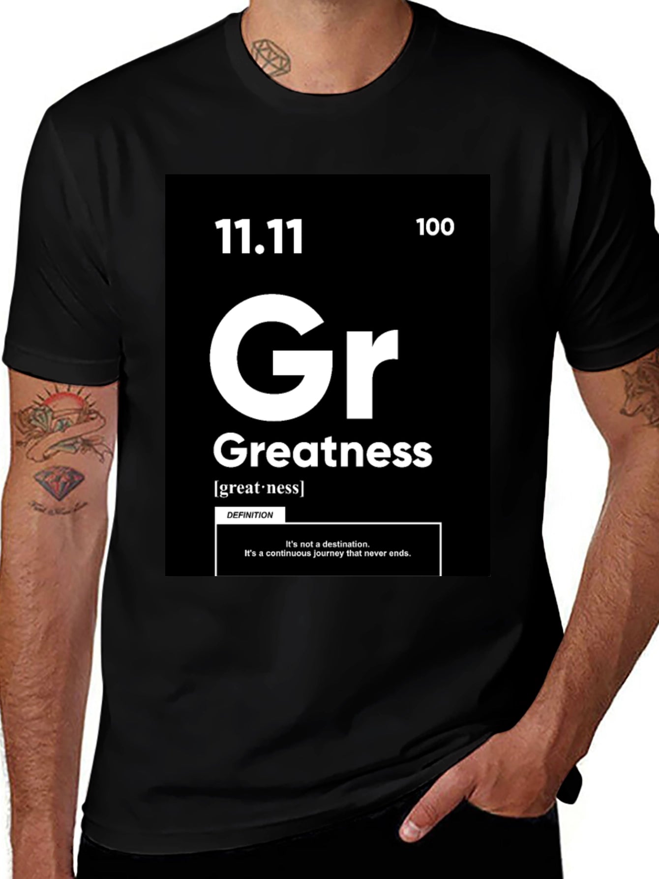 Greatness Periodic Table Style Graphic T-Shirt