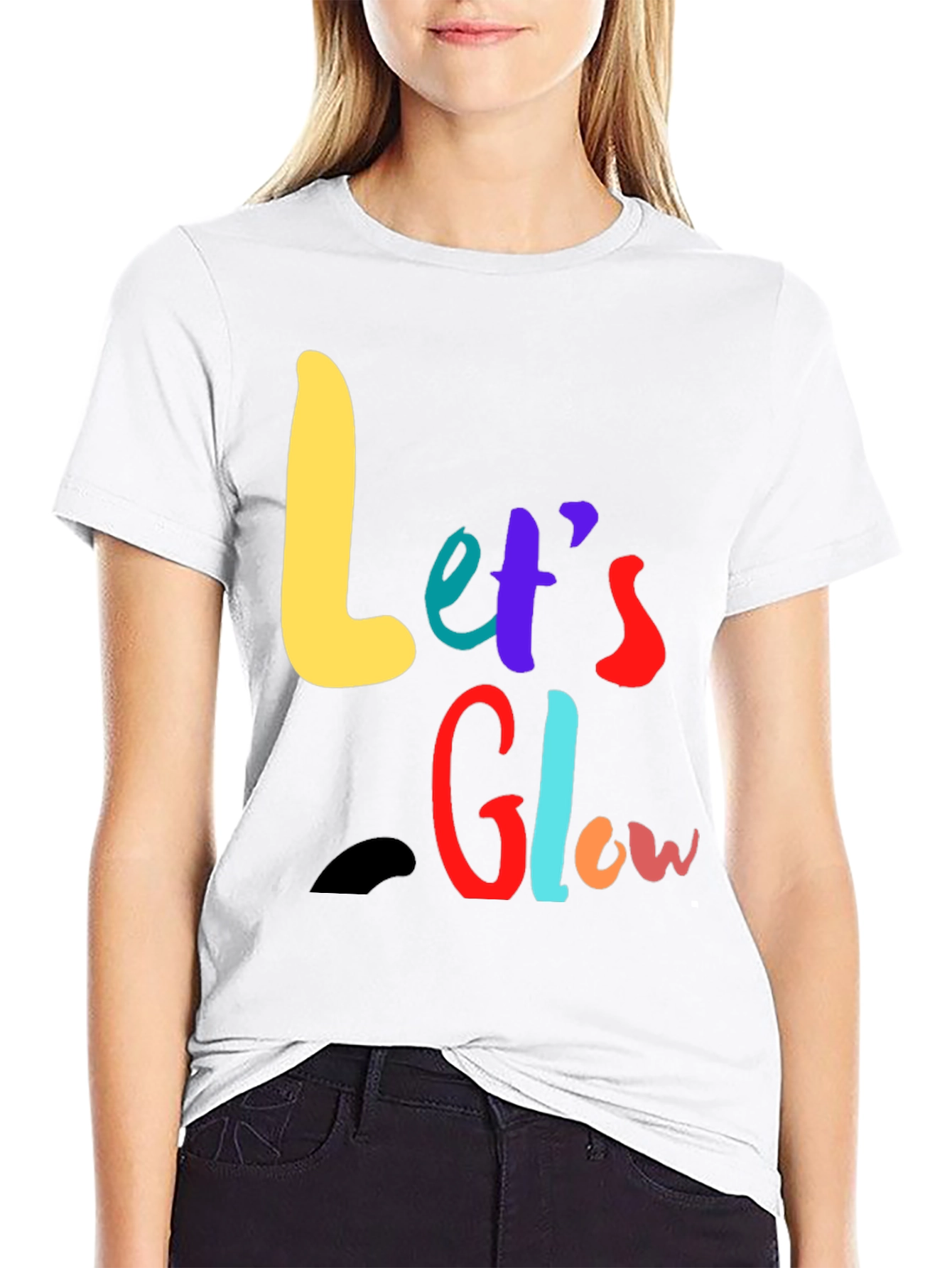 Lets Glow Graphic Tee - Vibrant & Fun