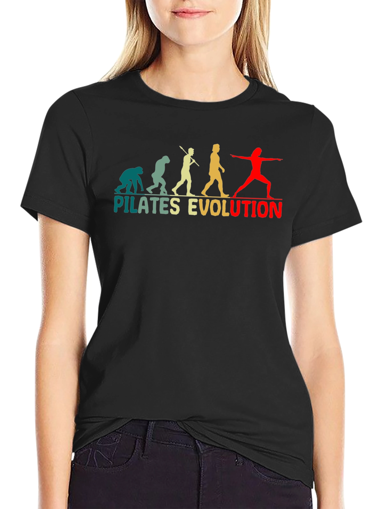 Pilates Evolution Black T-Shirt