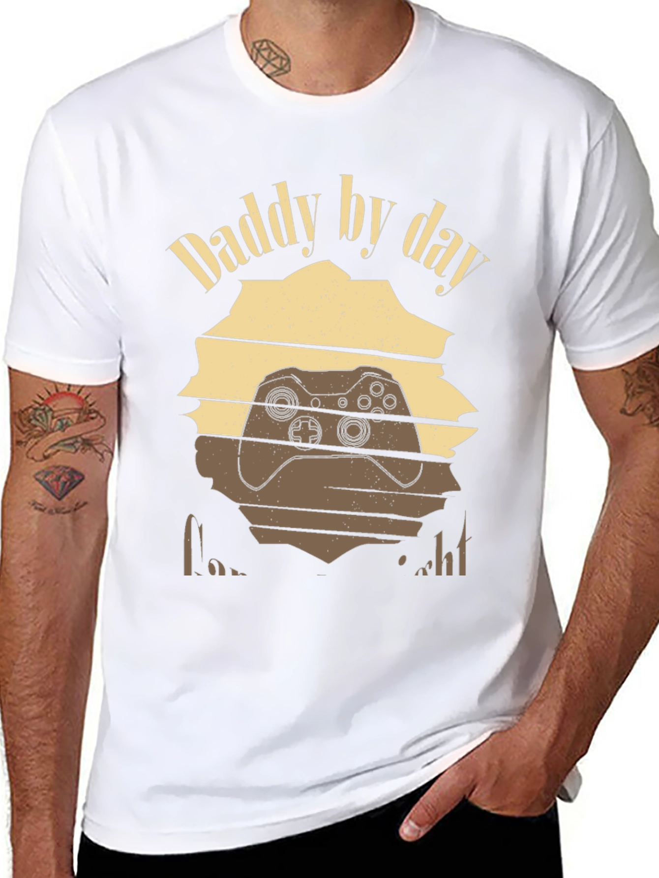 Daddy By Day Gamer By Night Graphic Tee