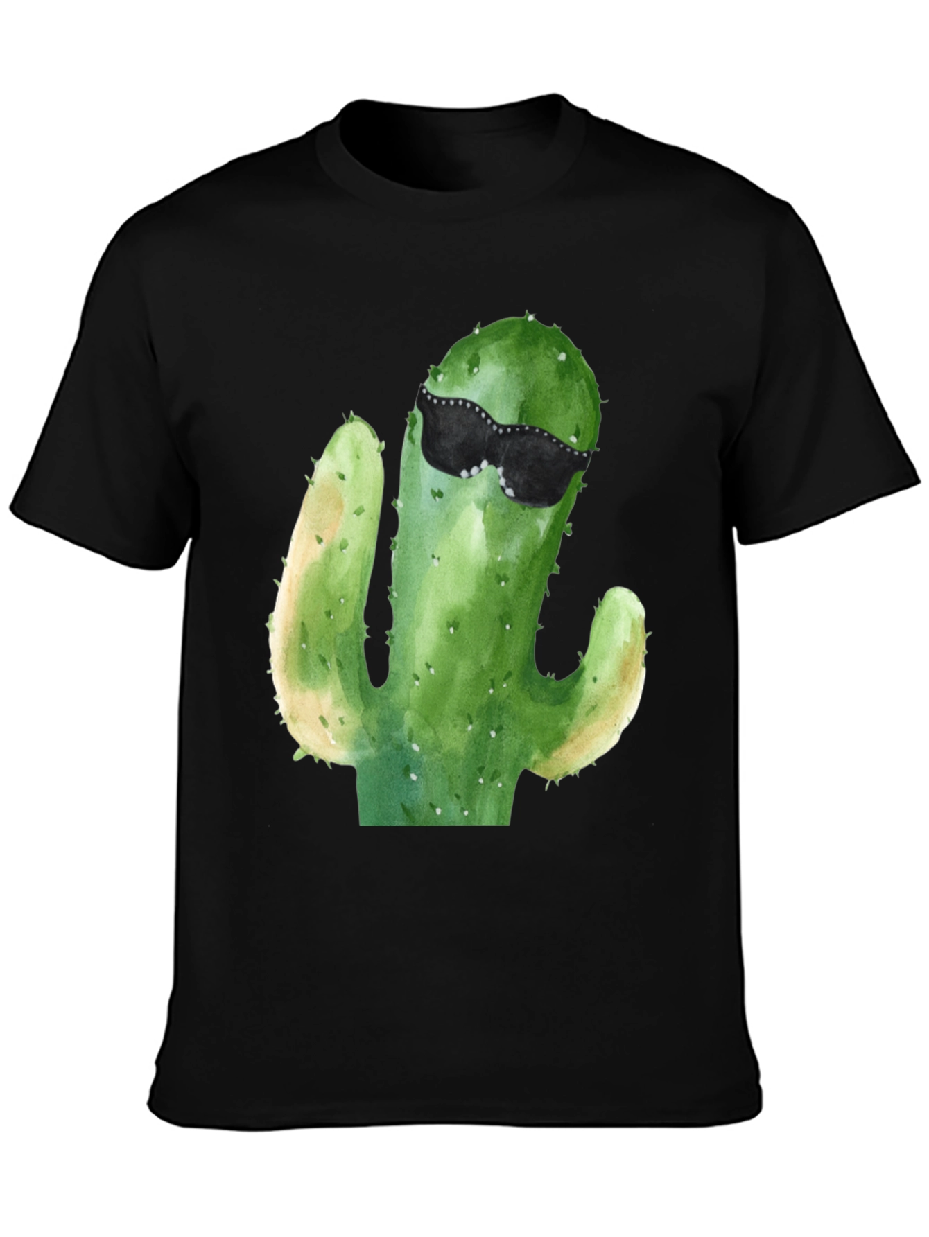 Cool Cactus T-Shirt - Mens Black Tee