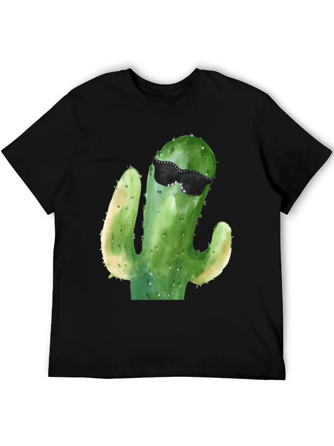 Cool Cactus T-Shirt - Mens Black Tee