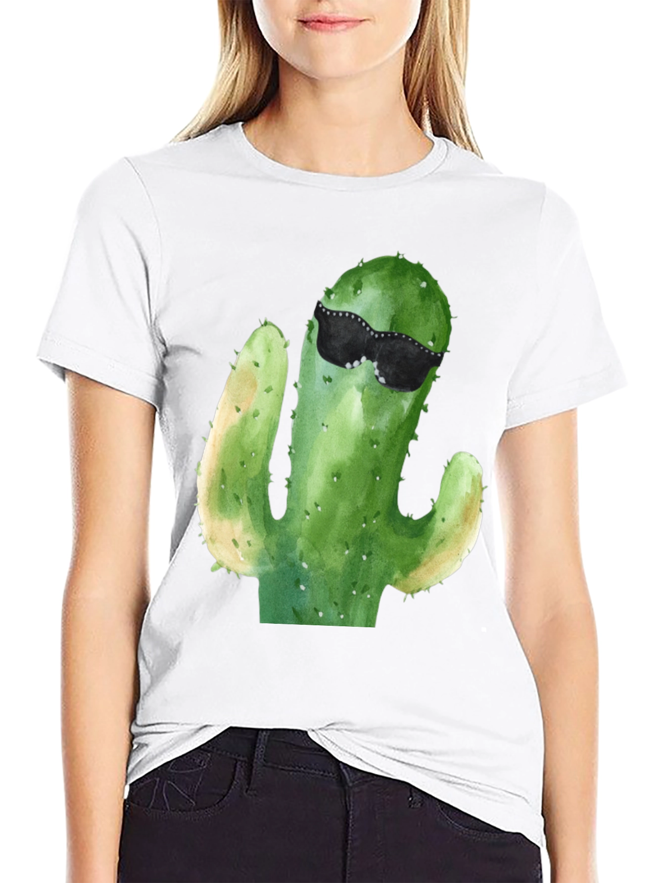 Cool Cactus T-Shirt - Mens Black Tee