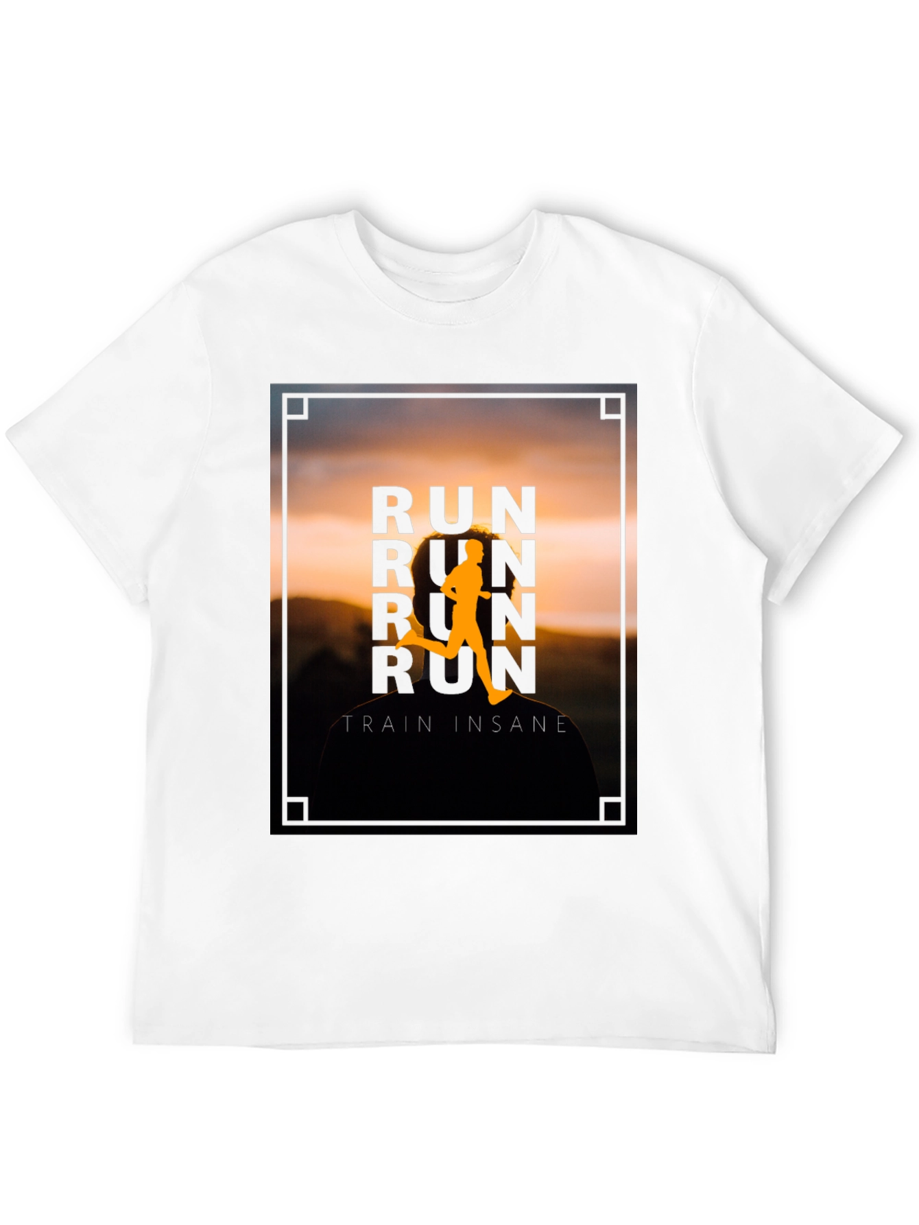 Run Train Insane Graphic Tee - Black Cotton T-Shirt