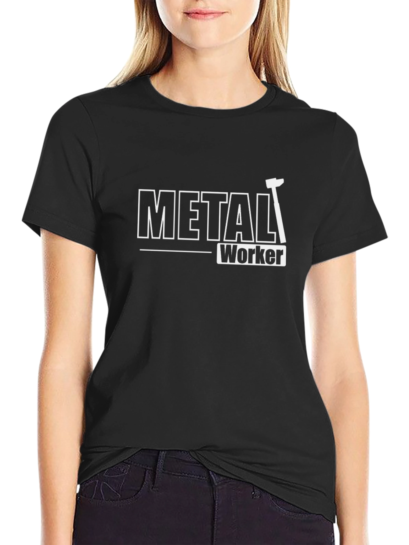 Metal Worker Graphic Tee - Black