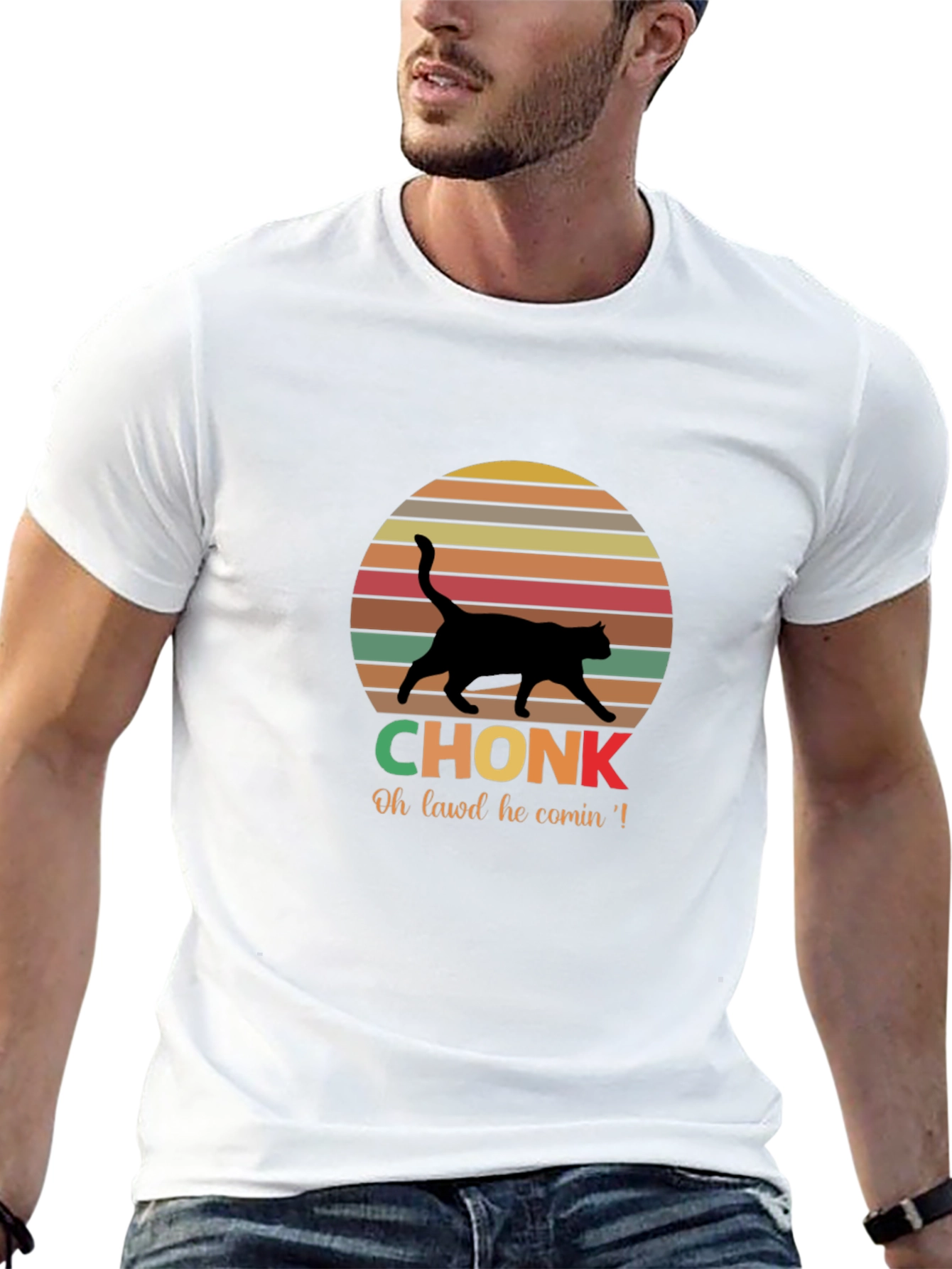 Chonk Cat Retro T-Shirt
