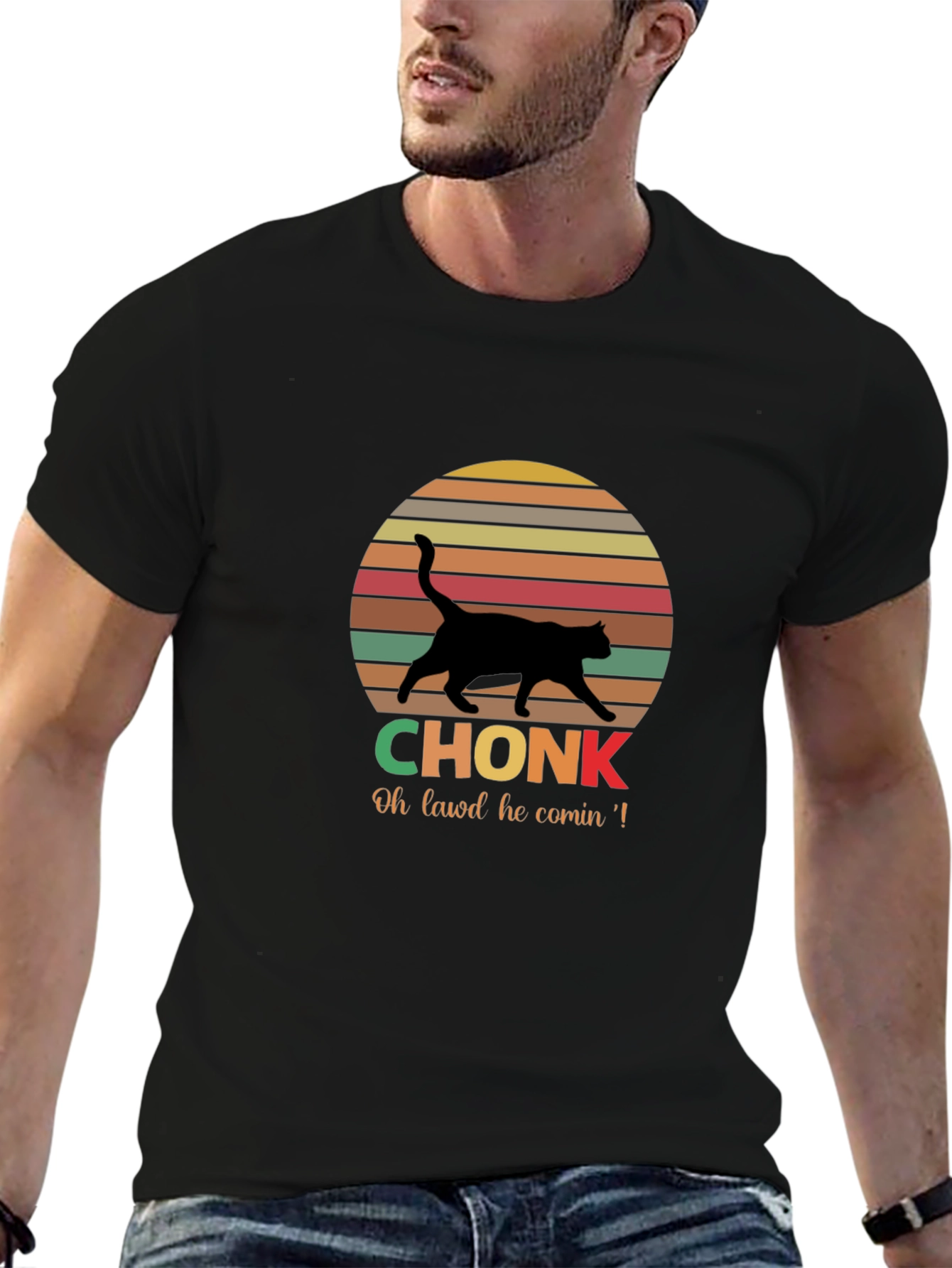 Chonk Cat Retro T-Shirt