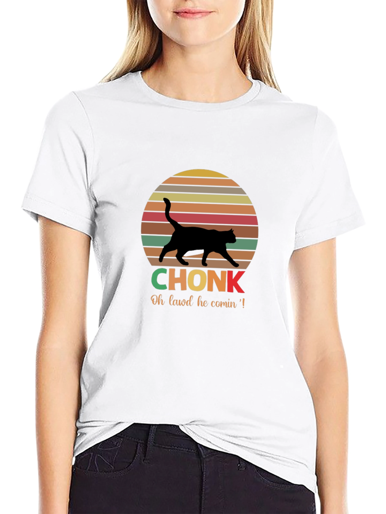 Chonk Cat Retro T-Shirt