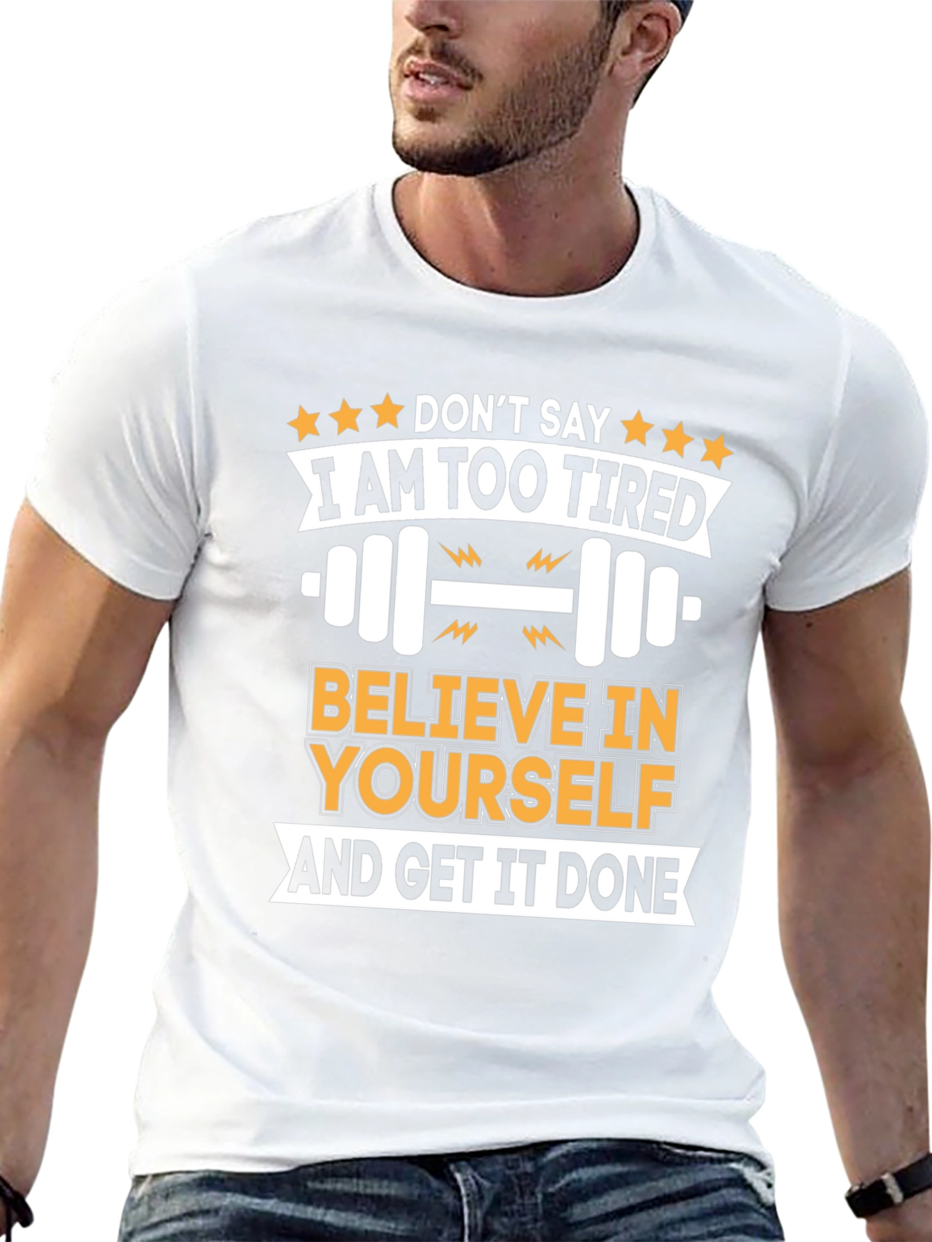 Motivational Gym T-Shirt - Believe in Yourself