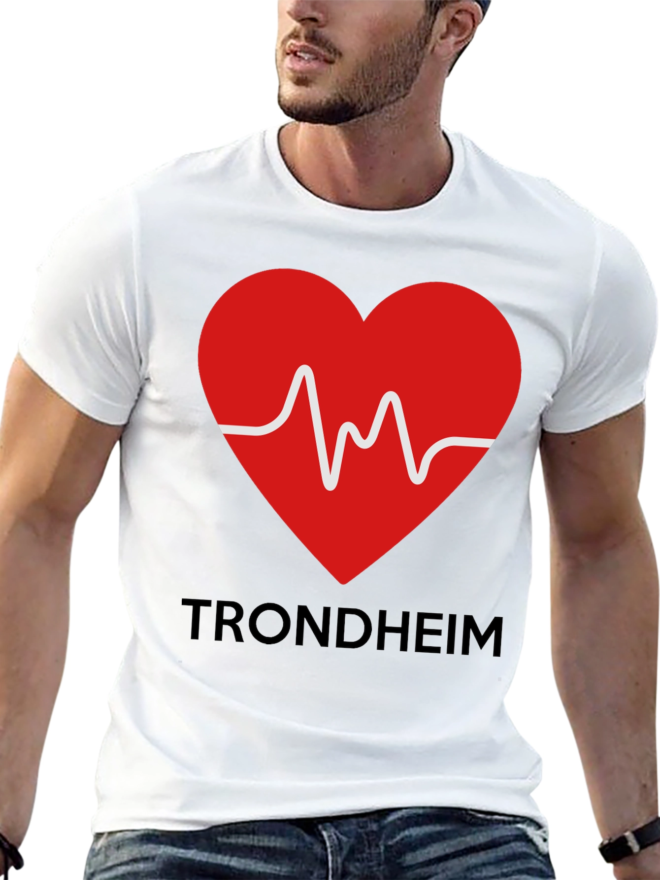 Trondheim Heartbeat T-Shirt - Love Trondheim