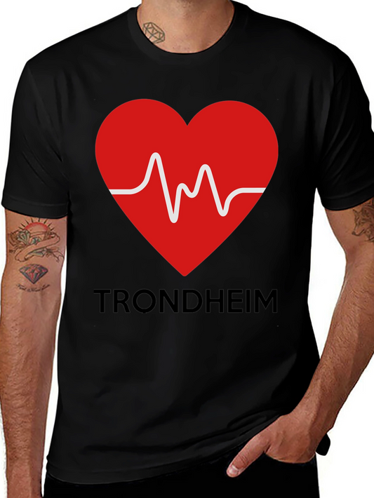 Trondheim Heartbeat T-Shirt - Love Trondheim
