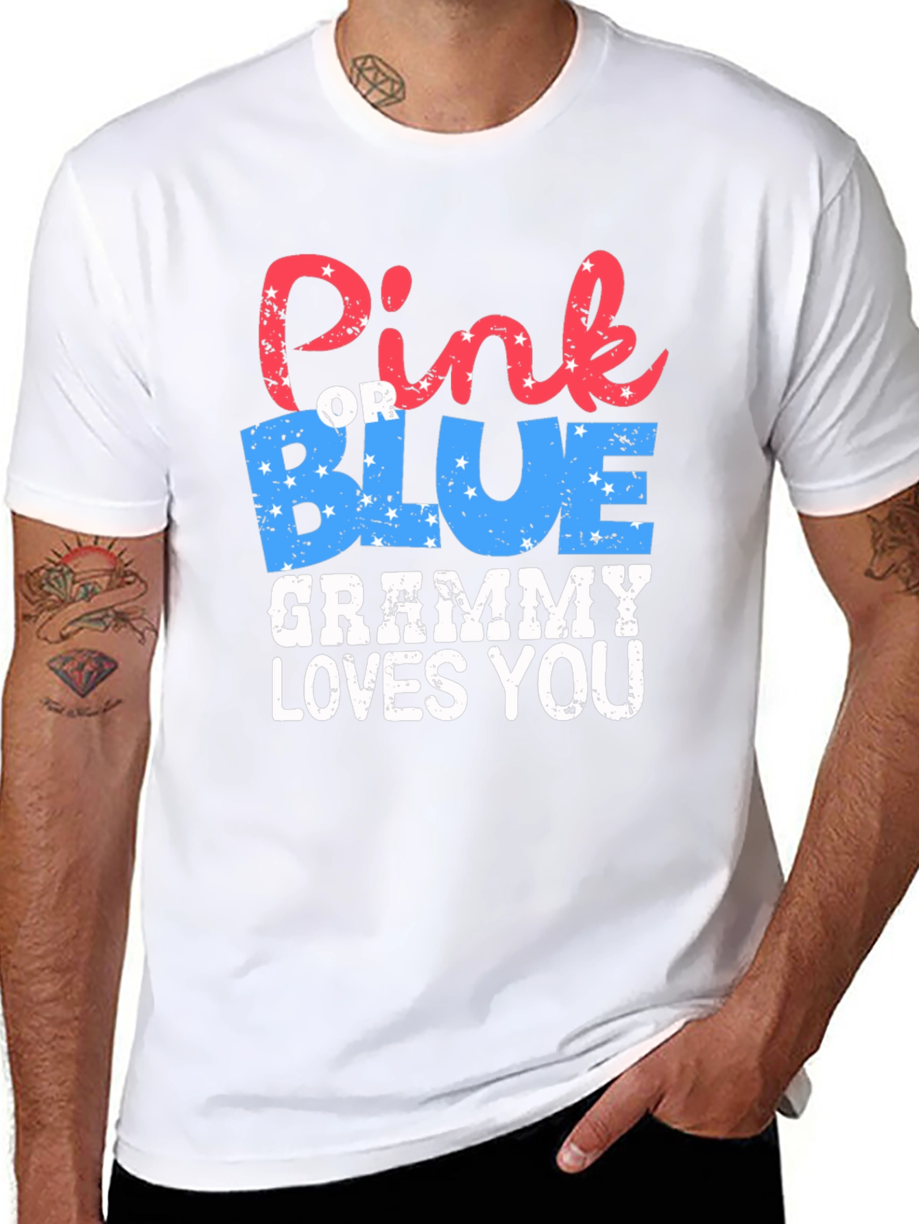Pink or Blue Grammy Loves You T-Shirt