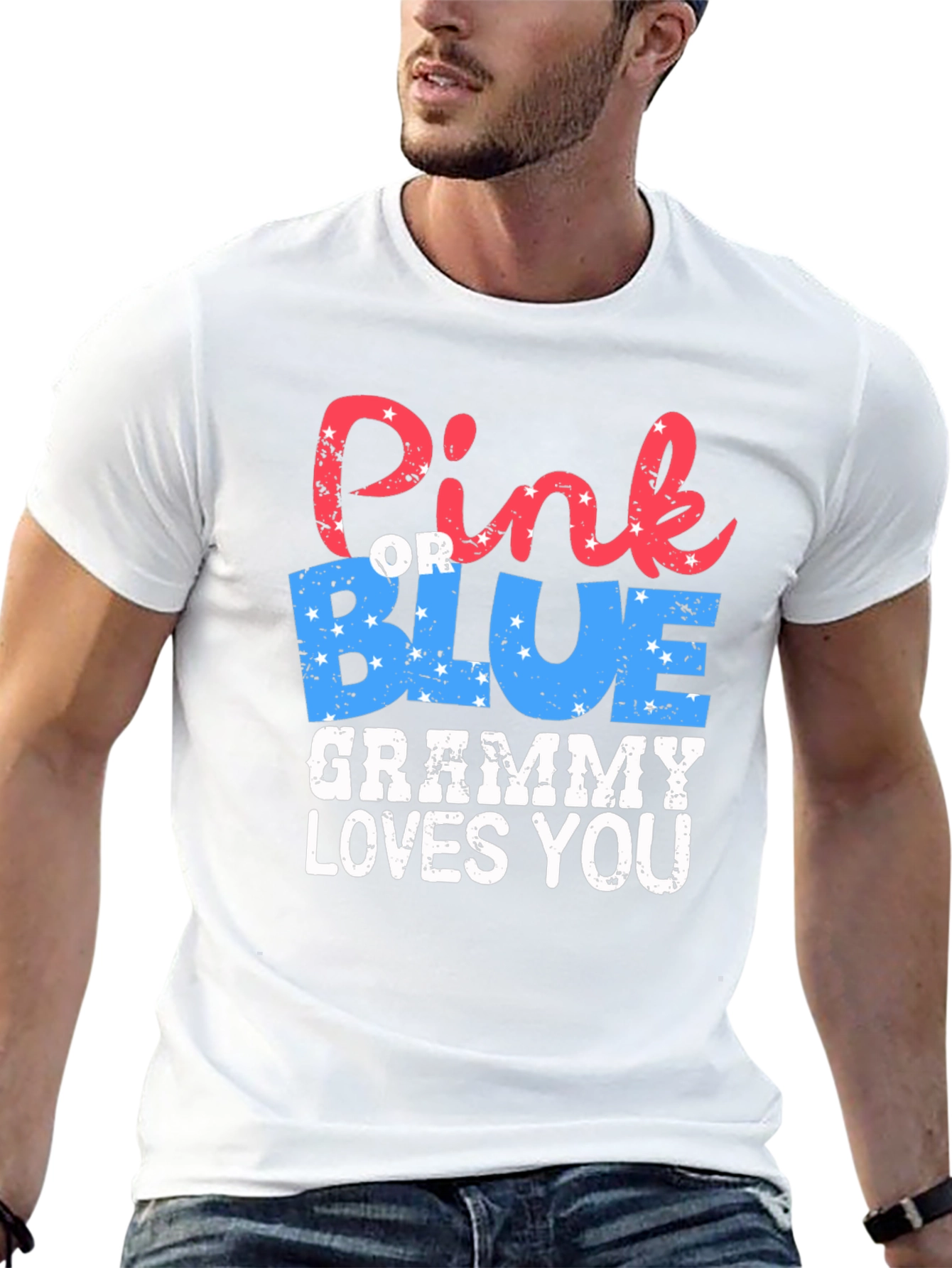 Pink or Blue Grammy Loves You T-Shirt