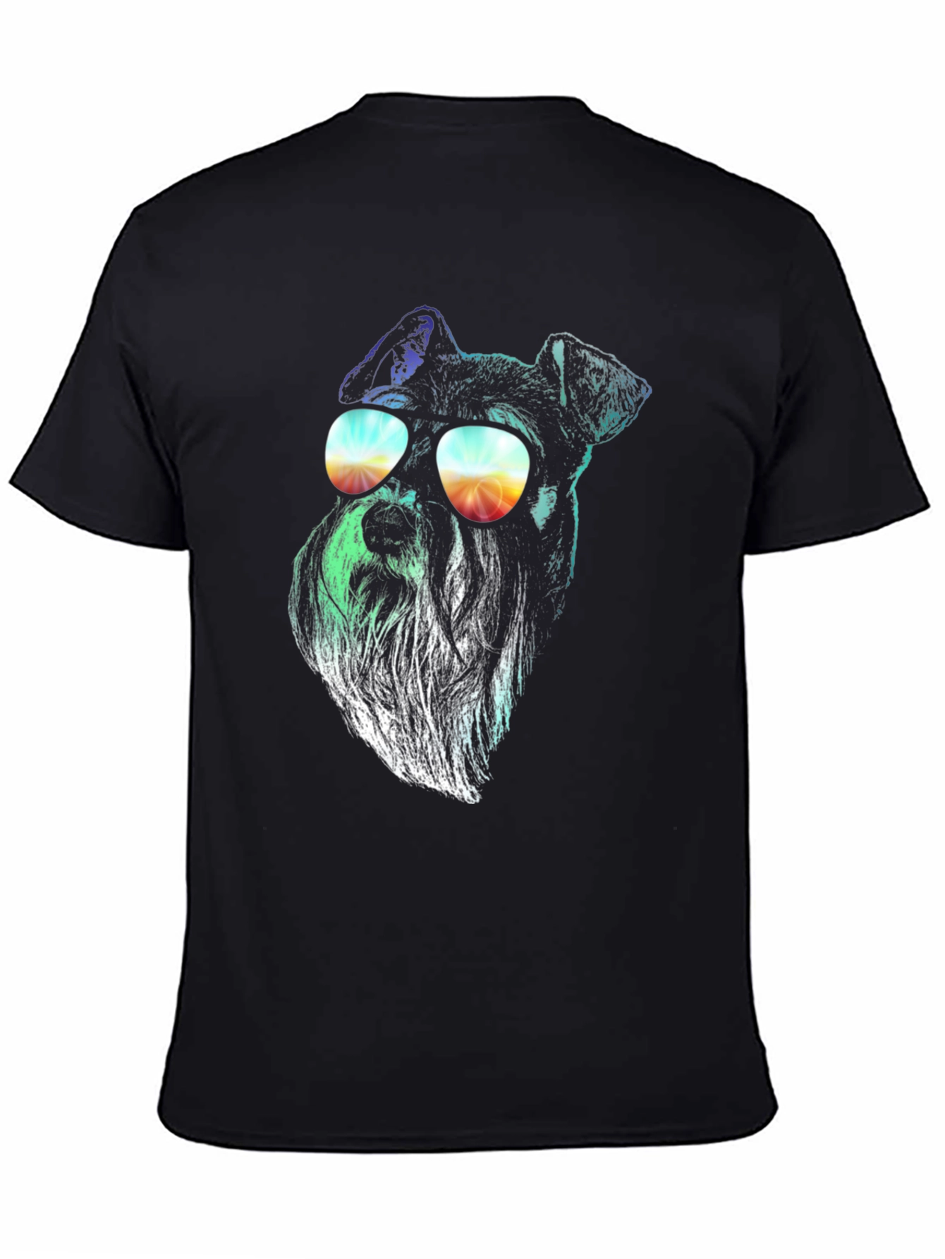 Cool Dog Graphic Tee - Schnauzer Sunglasses T-Shirt