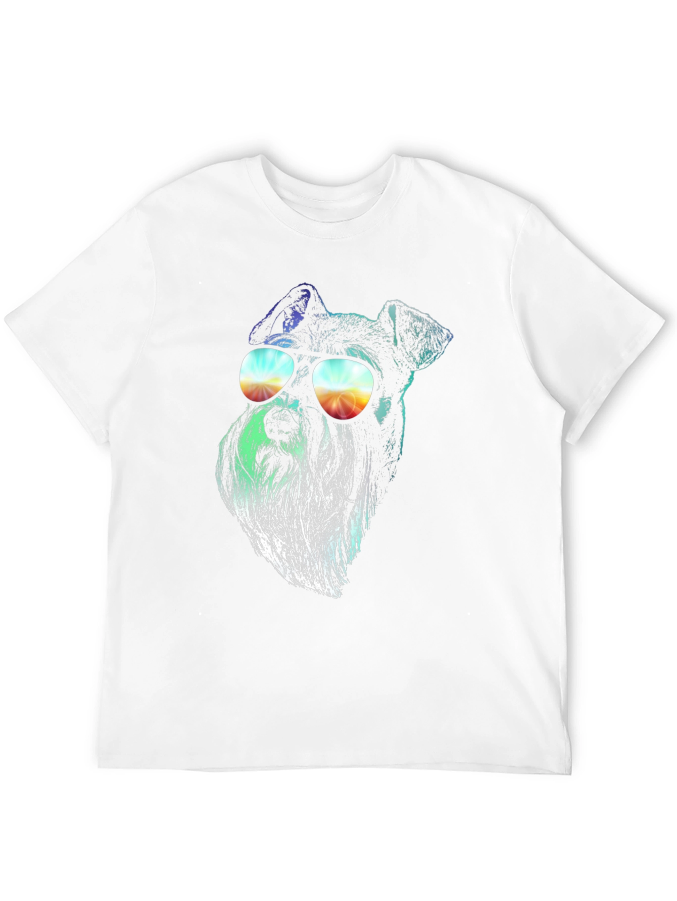 Cool Dog Graphic Tee - Schnauzer Sunglasses T-Shirt