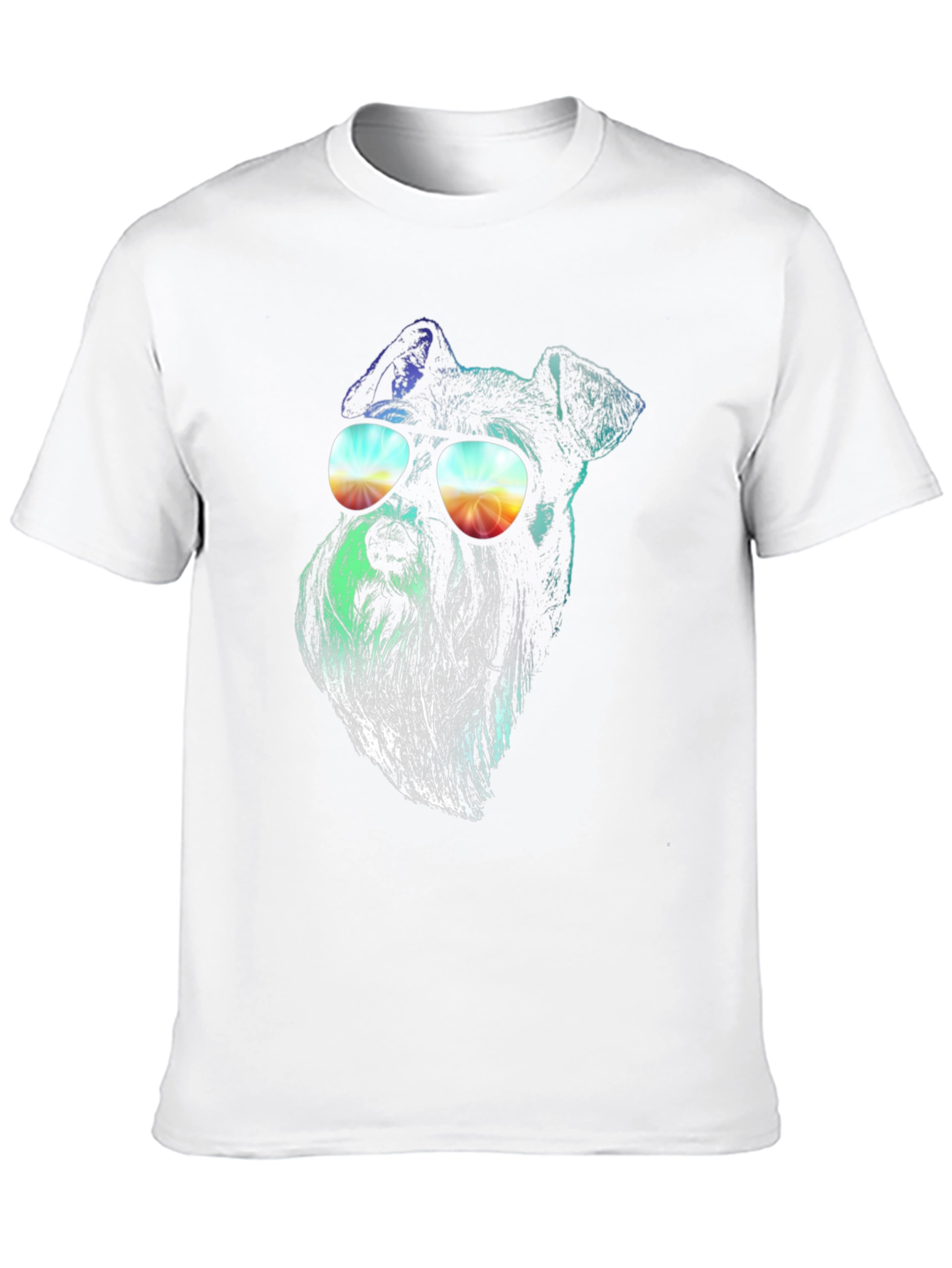 Cool Dog Graphic Tee - Schnauzer Sunglasses T-Shirt