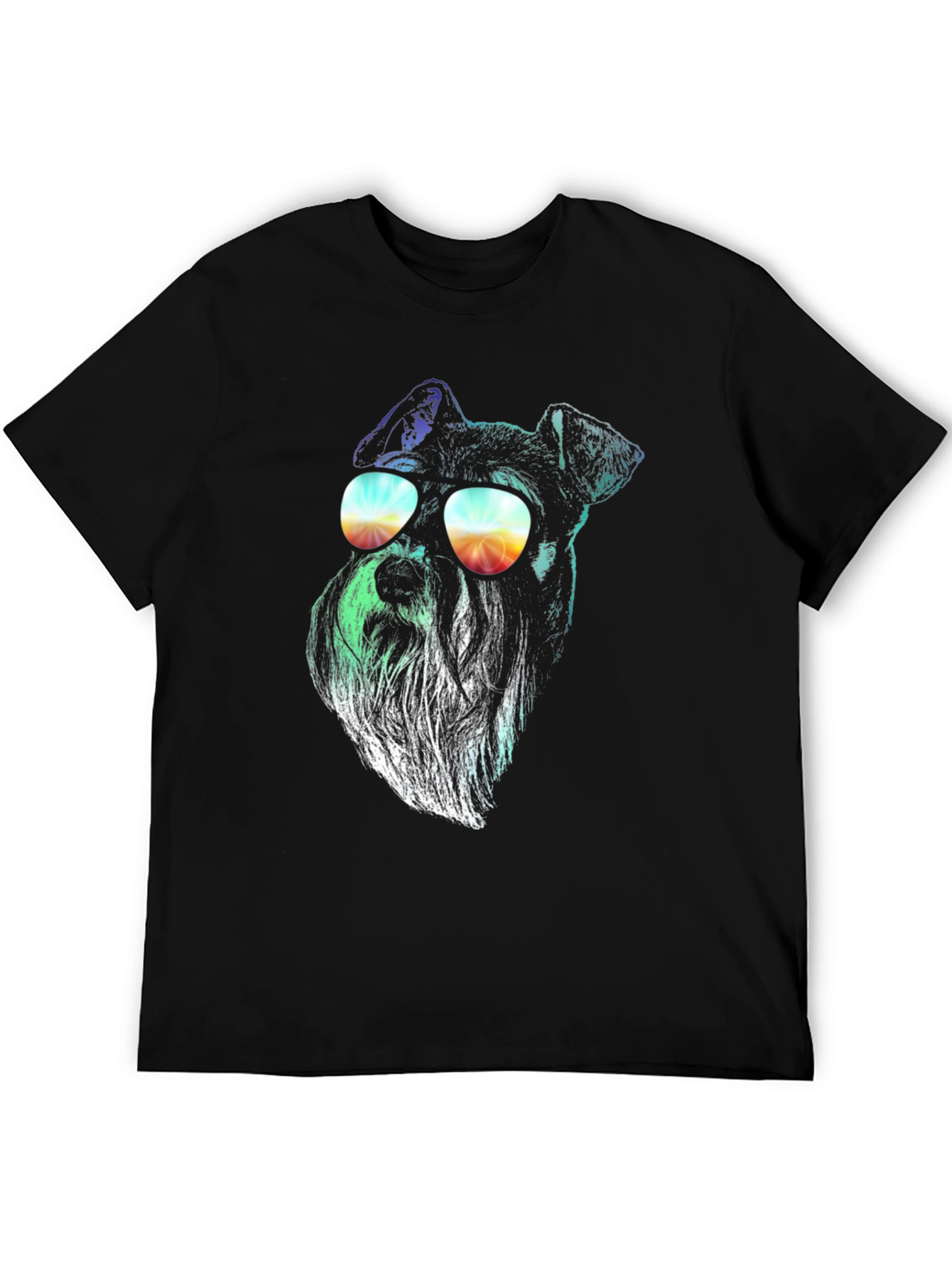Cool Dog Graphic Tee - Schnauzer Sunglasses T-Shirt