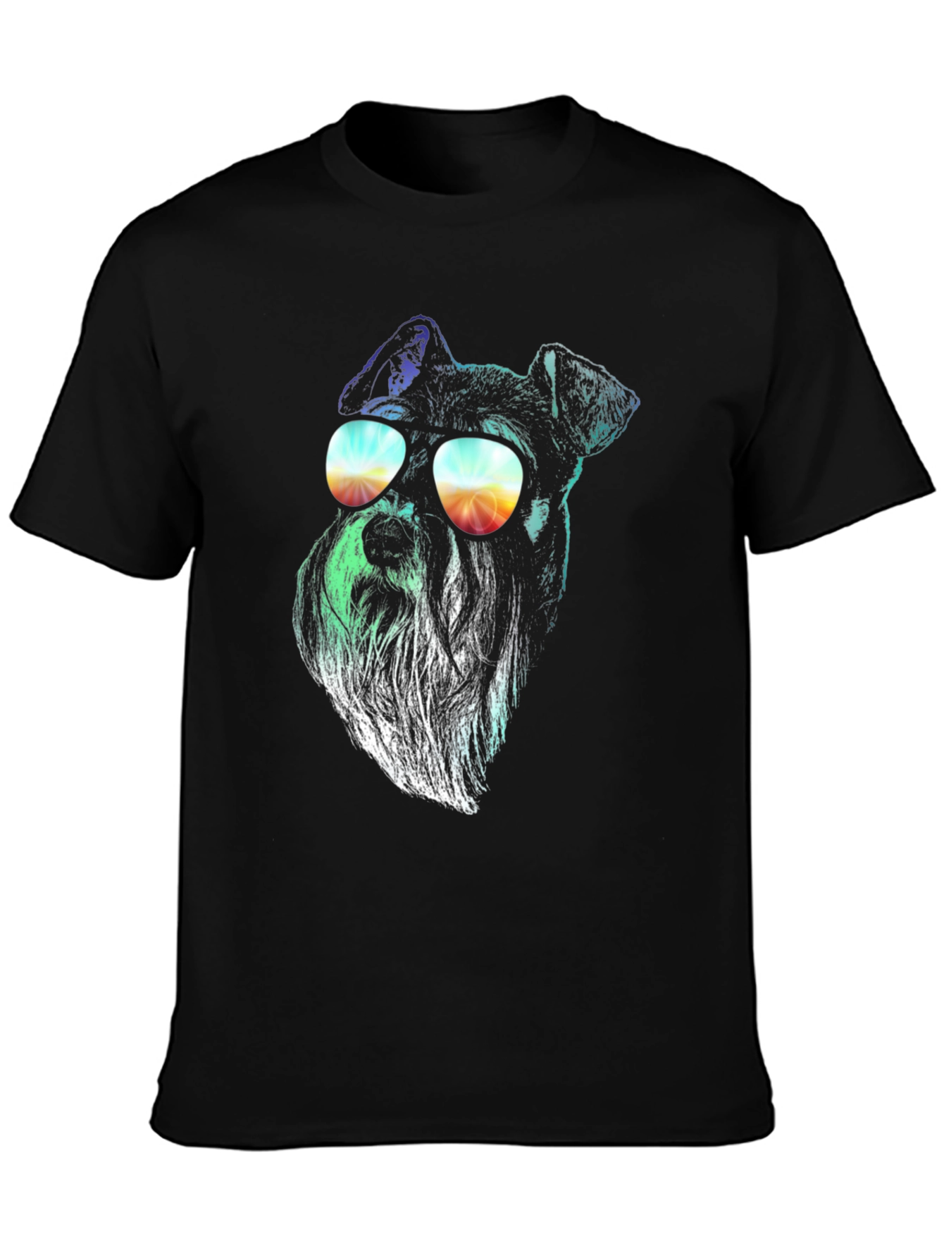 Cool Dog Graphic Tee - Schnauzer Sunglasses T-Shirt
