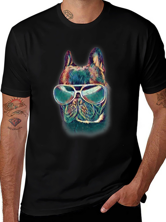 Cool Dog Graphic Tee - Black