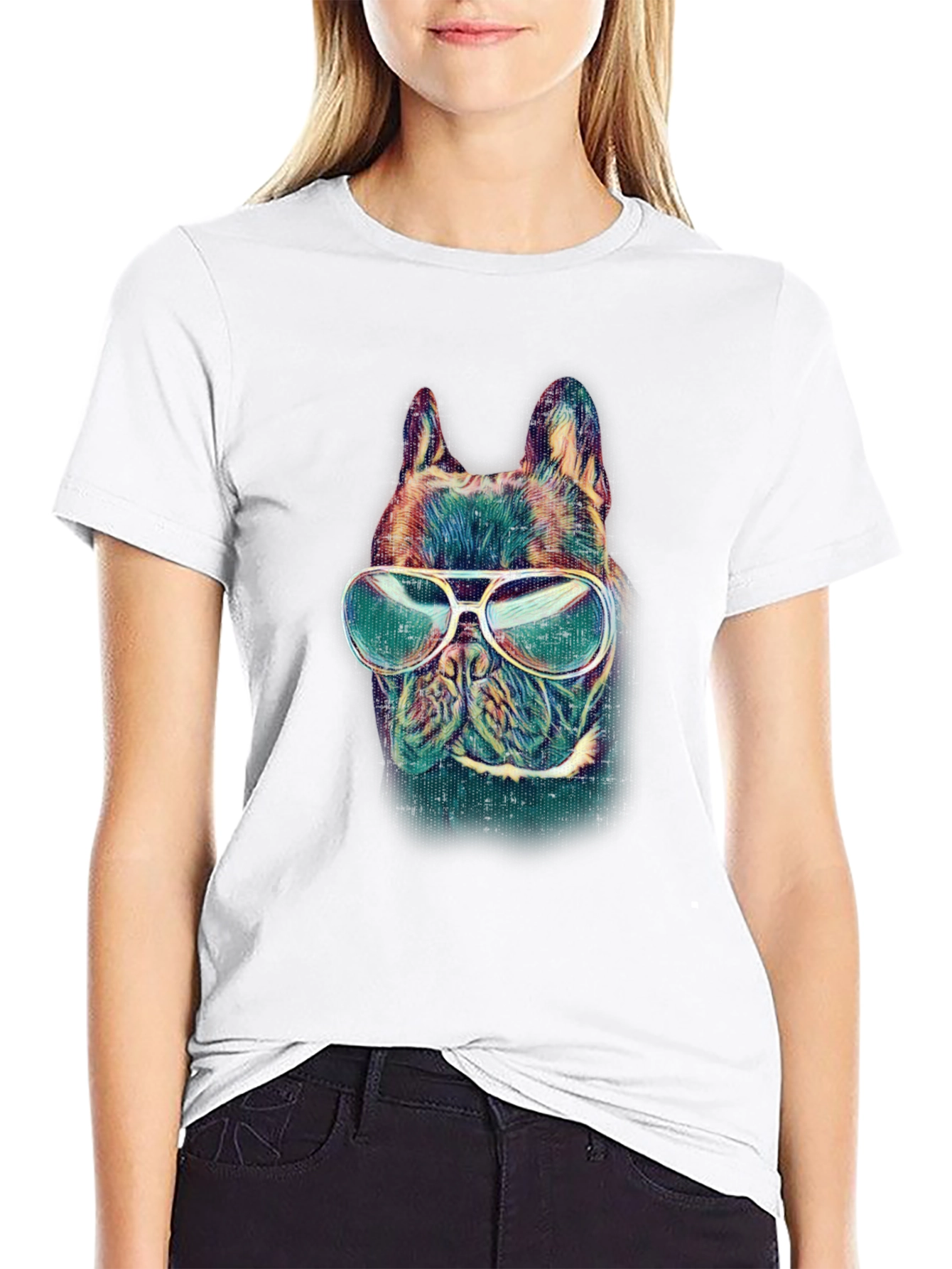 Cool Dog Graphic Tee - Black
