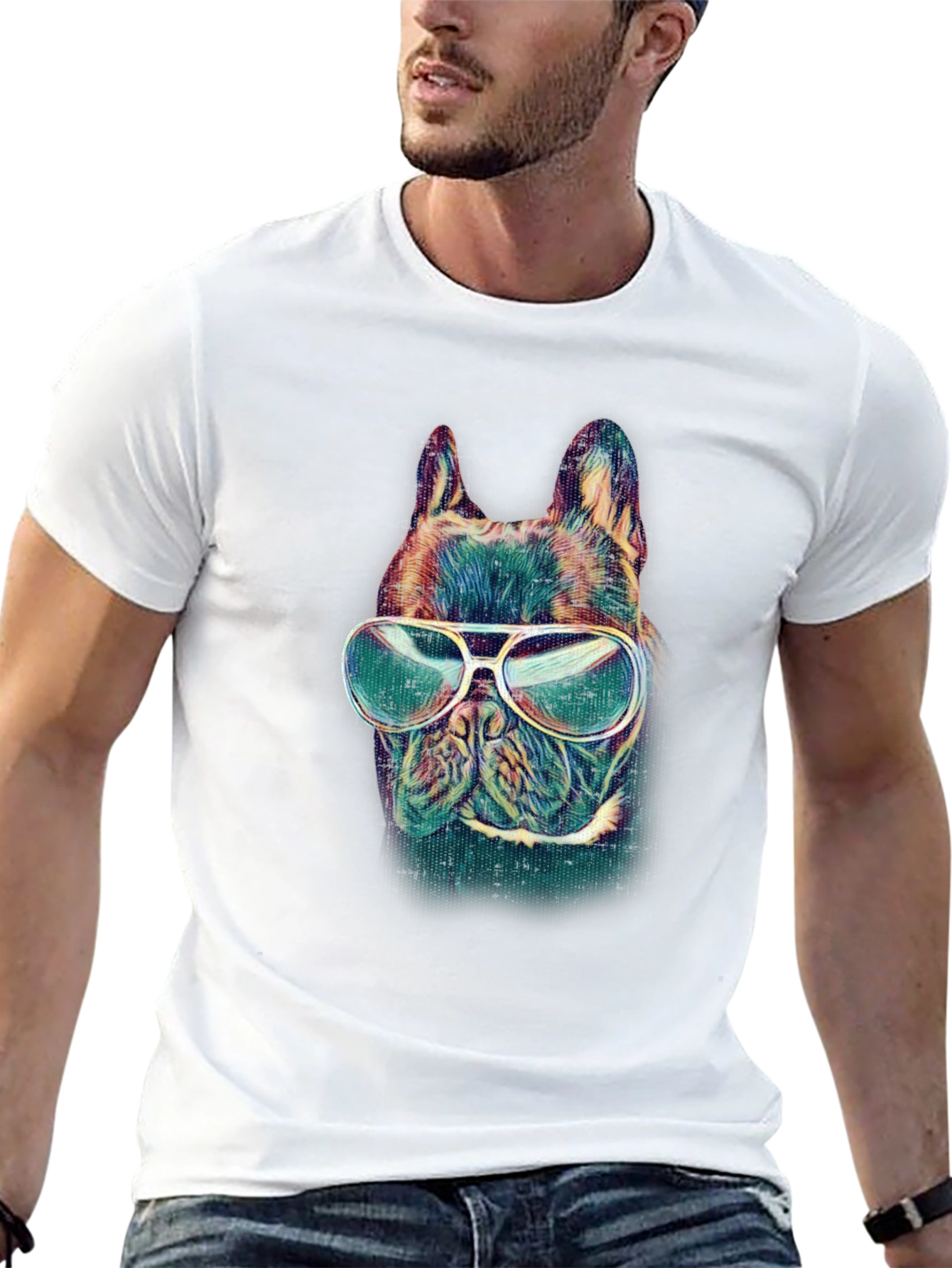 Cool Dog Graphic Tee - Black