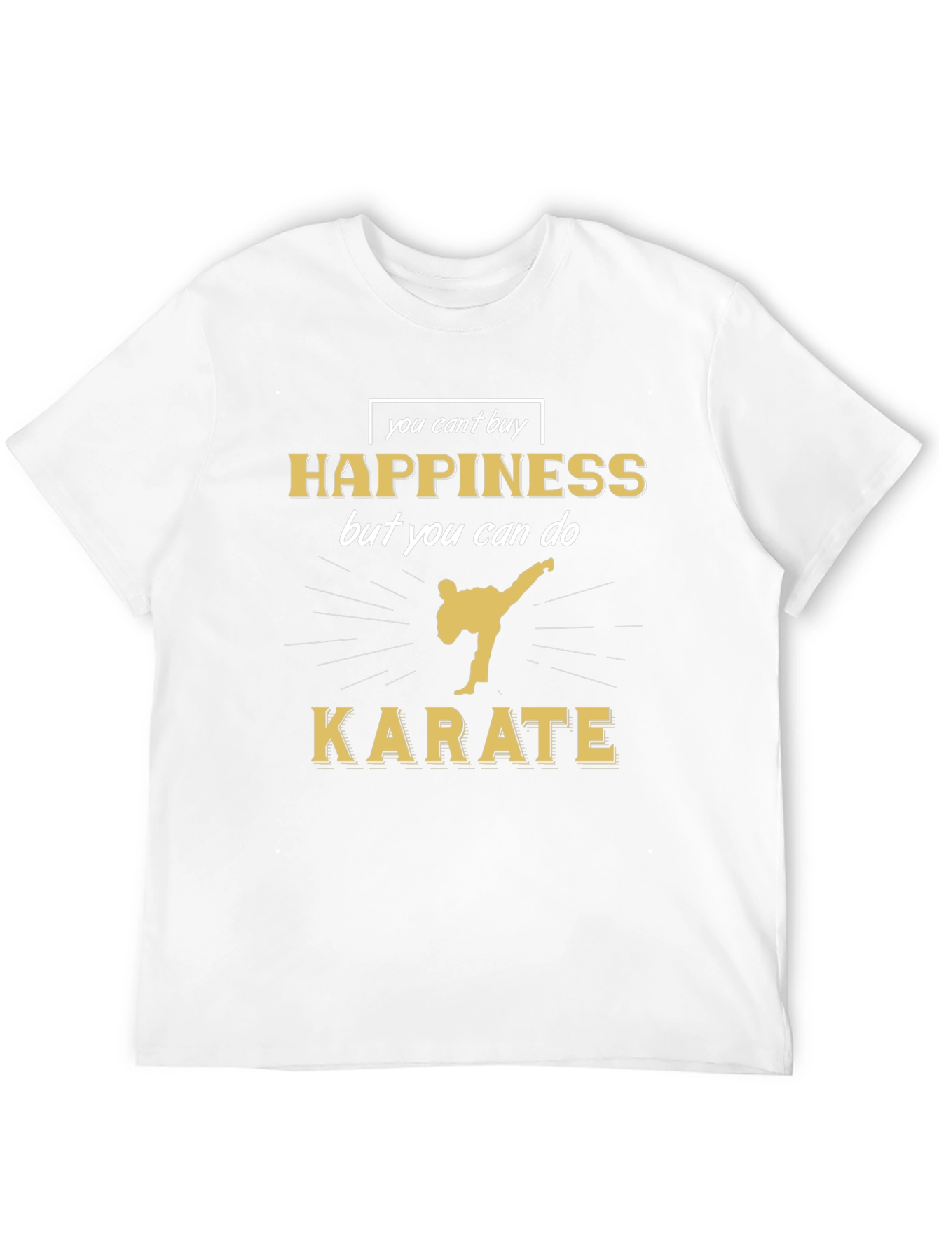 Karate Happiness Graphic Tee - Black Cotton T-Shirt
