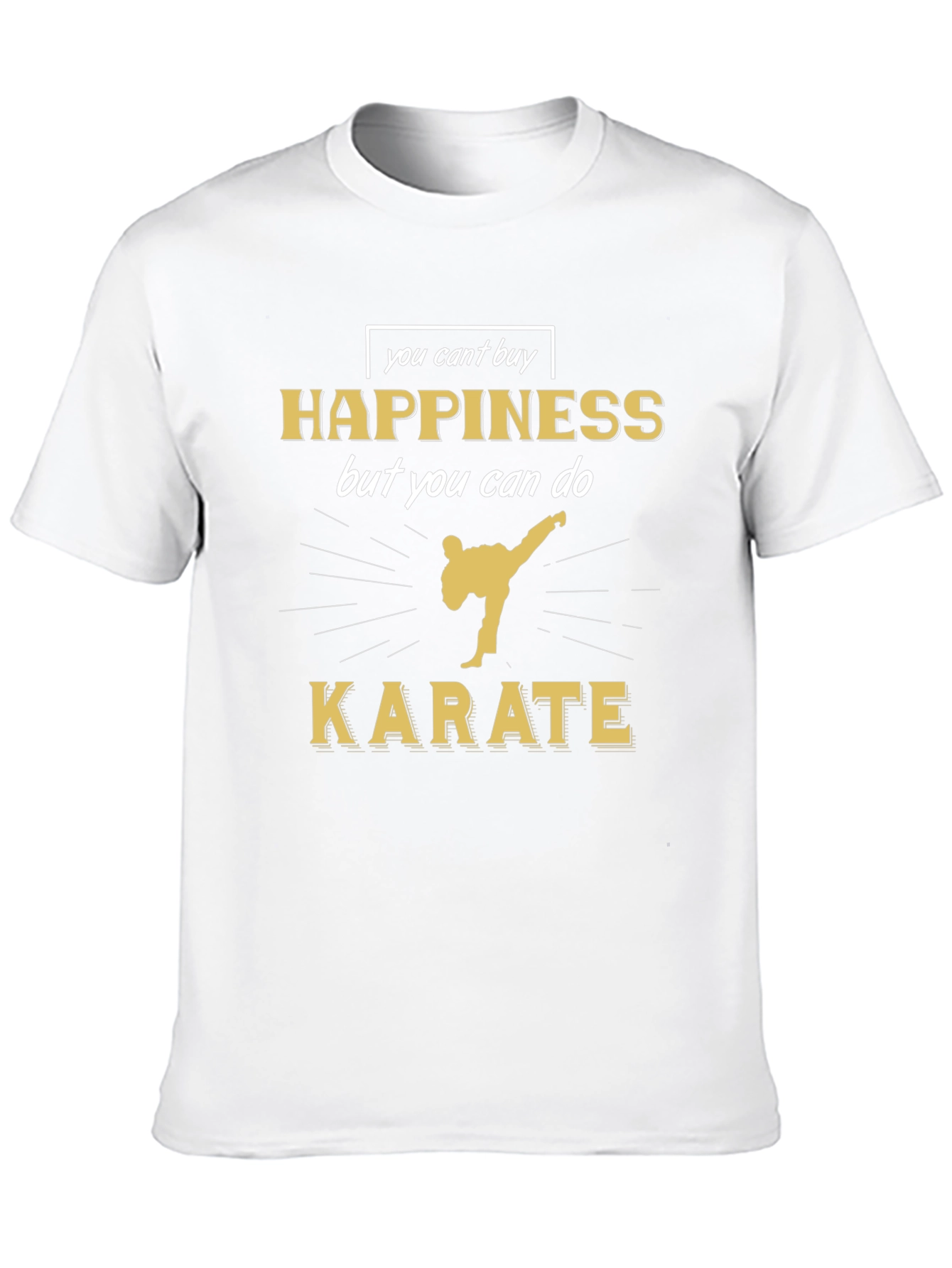 Karate Happiness Graphic Tee - Black Cotton T-Shirt