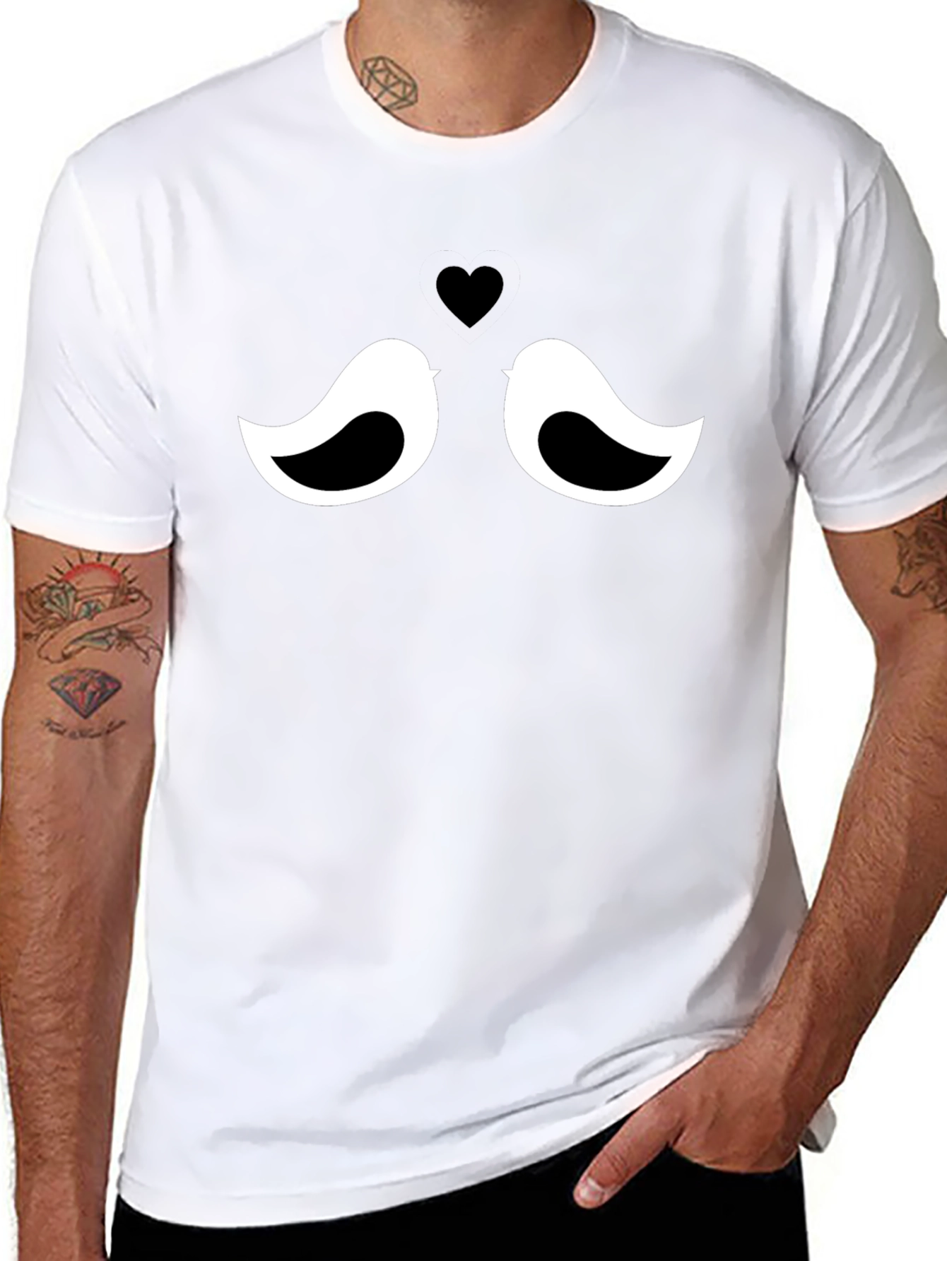Love Birds Graphic T-Shirt - Unisex Casual Tee