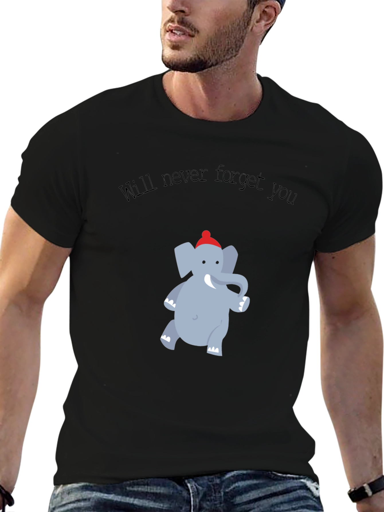 Cute Elephant Graphic T-Shirt